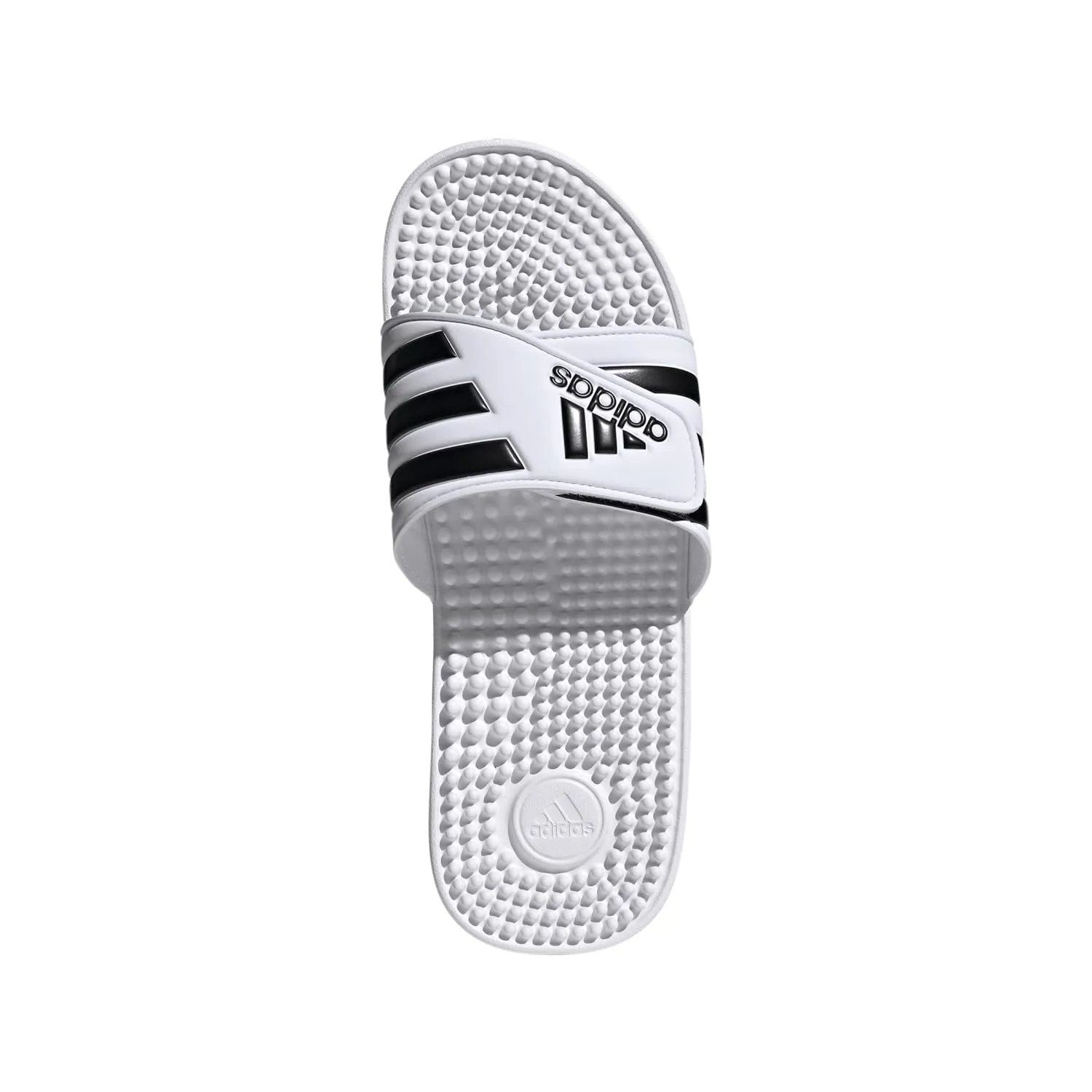 adidas Unisex - Adulto Adissage Slides Sandal, Cloud White / Core Black / Cloud White, 39 EU - immagine 4