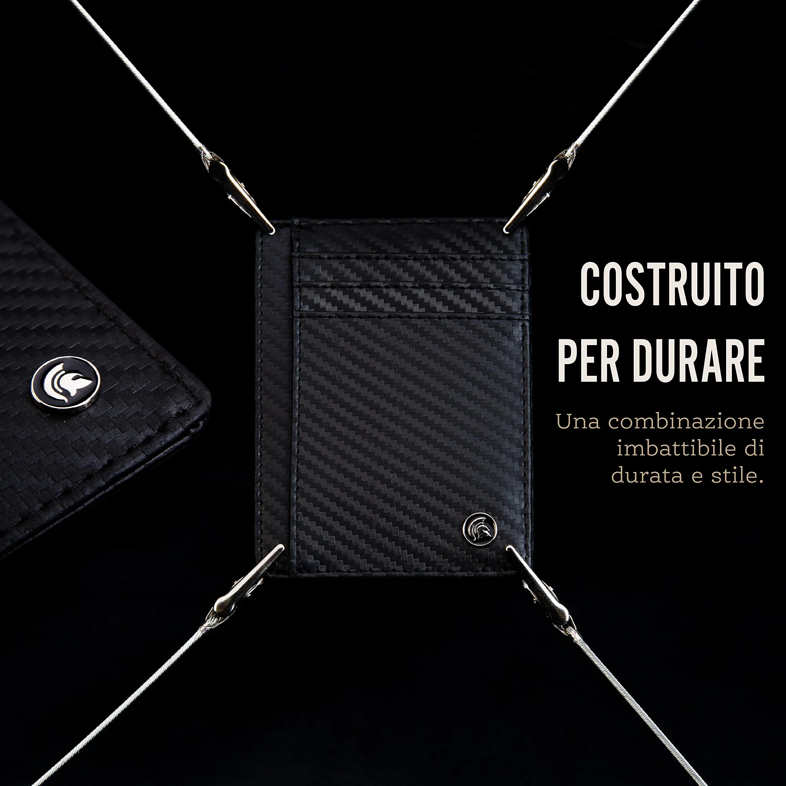POWR - Portatessere Uomo - Portafoglio Uomo Slim - Porta Badge RFID - Porta Carte Di Credito Uomo - Mini Wallet Tascabile - Portaschede Sottile - Smart Card Holder Wallet - immagine 6