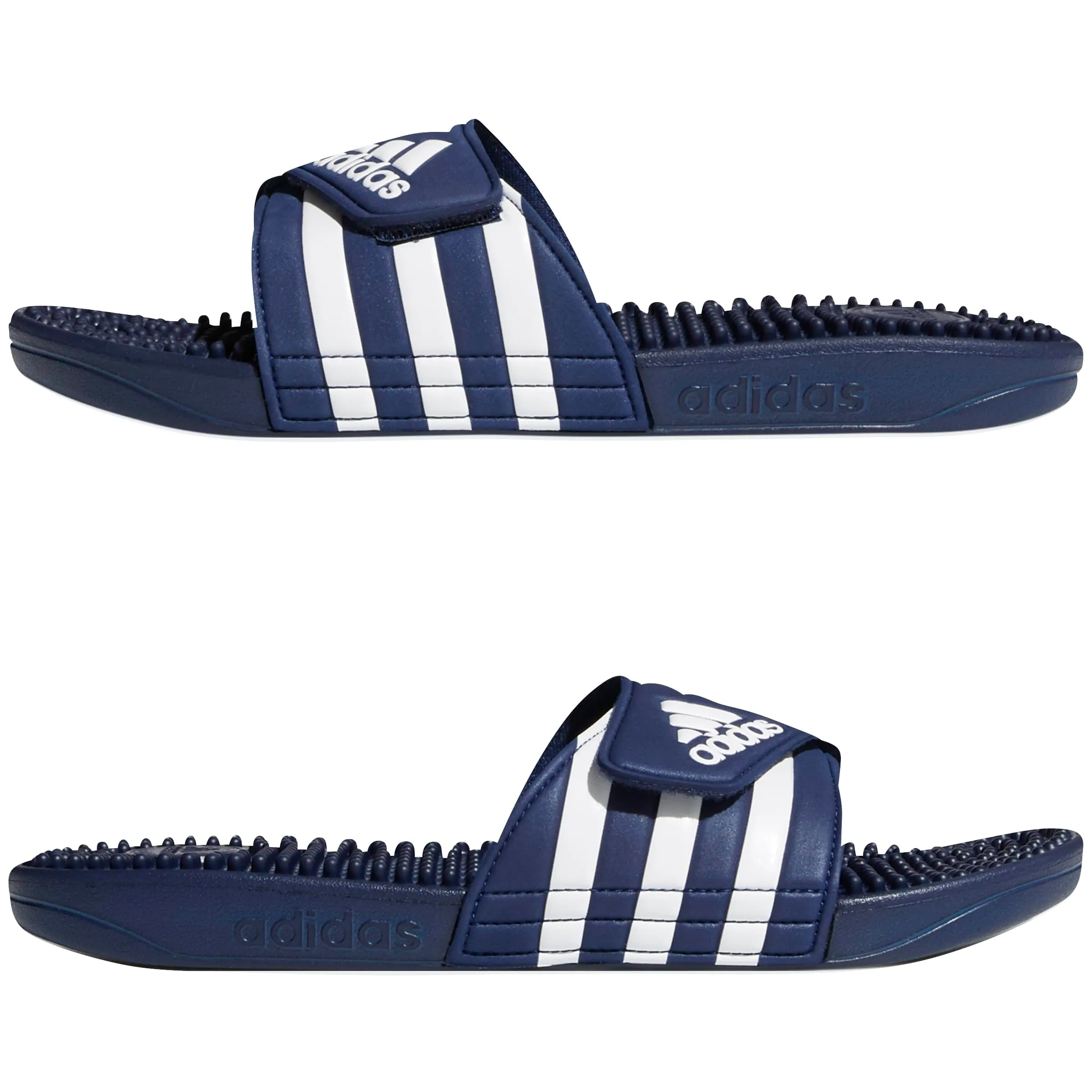 adidas Unisex - Adulto Adissage Slides Slipper, Dark Blue / Cloud White / Dark Blue, 53 EU - immagine 2