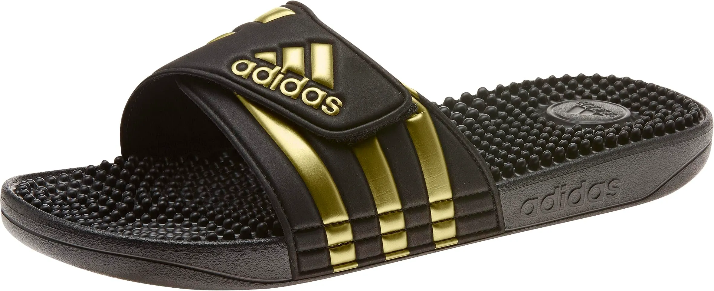 Adidas Adissage - Sandali da bagno unisex, Core Black Gold Metallic Core Black, 38.5 EU - immagine 1
