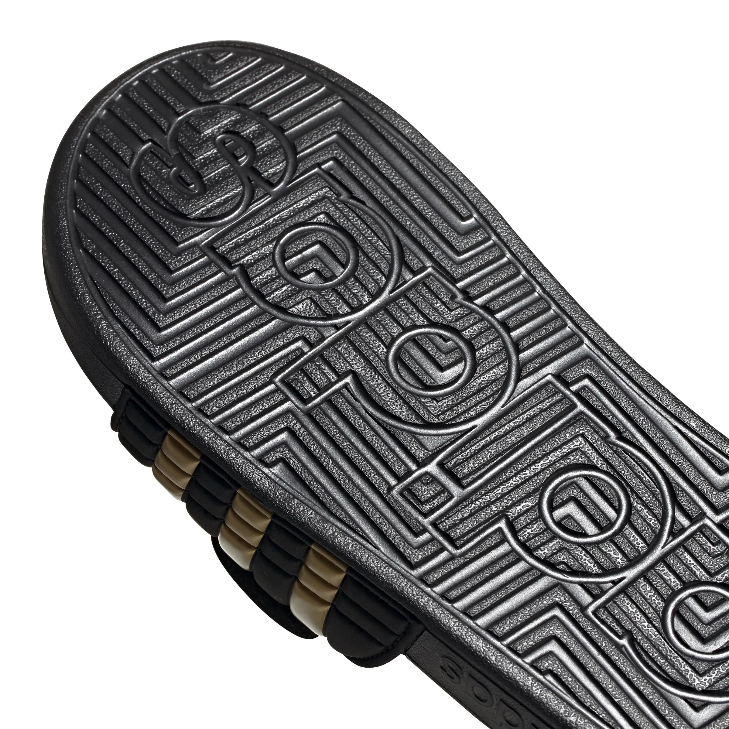 adidas Adissage, Infradito Unisex Adulto, Nero Core Black Gold Met Core Black, 36.5 EU - immagine 8