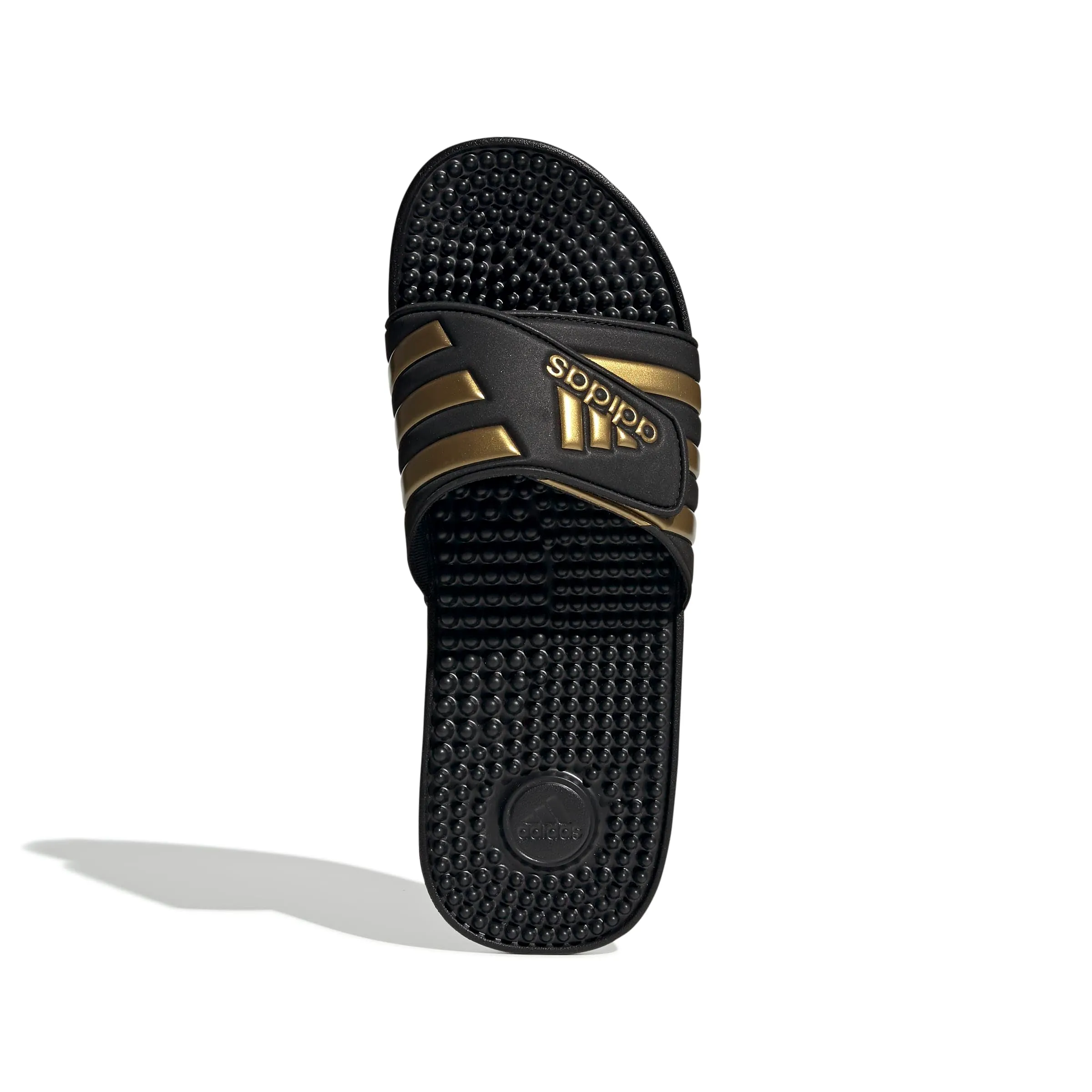 Adidas Adissage - Sandali da bagno unisex, Core Black Gold Metallic Core Black, 37.5 EU - immagine 3
