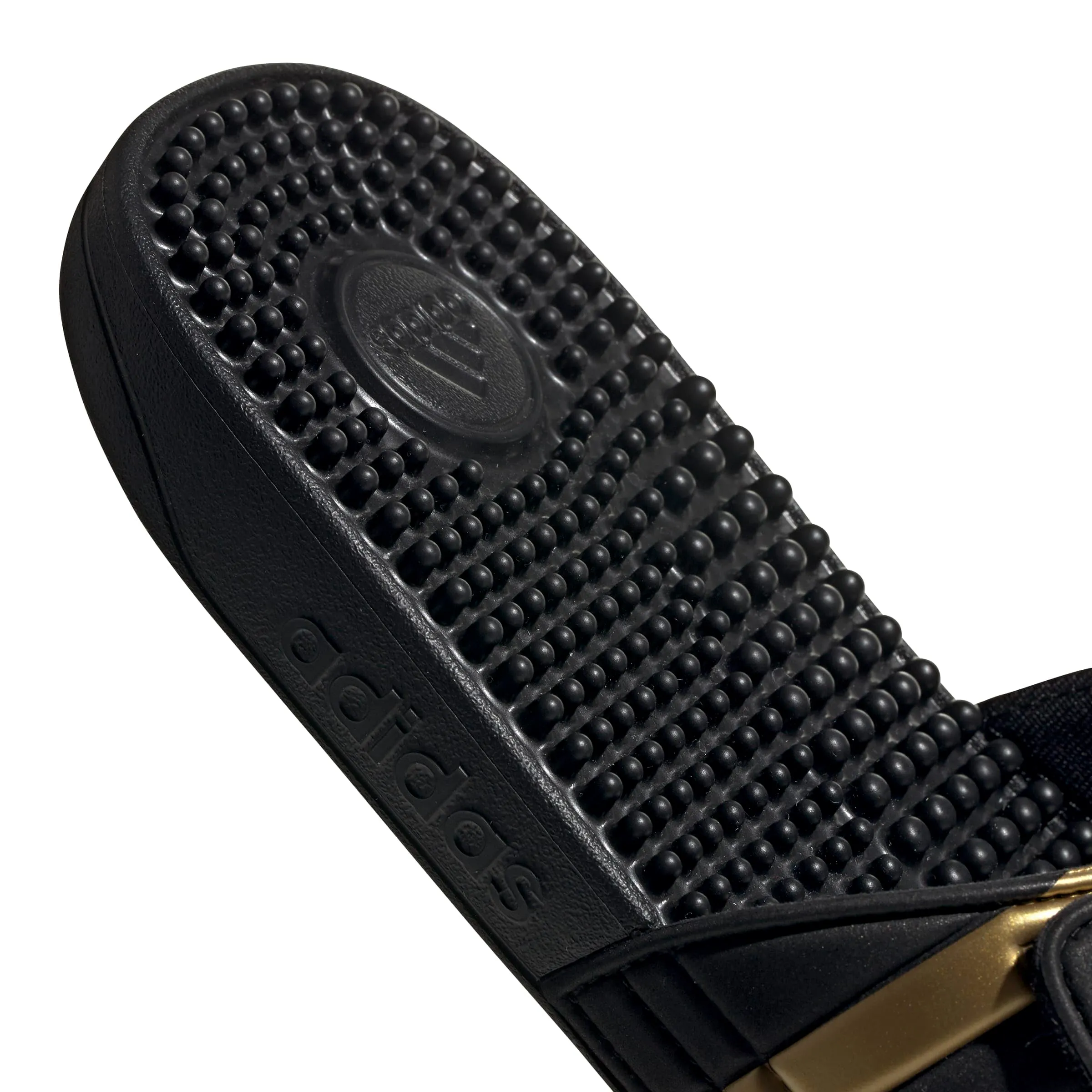 Adidas Adissage - Sandali da bagno unisex, Core Black Gold Metallic Core Black, 37.5 EU - immagine 8