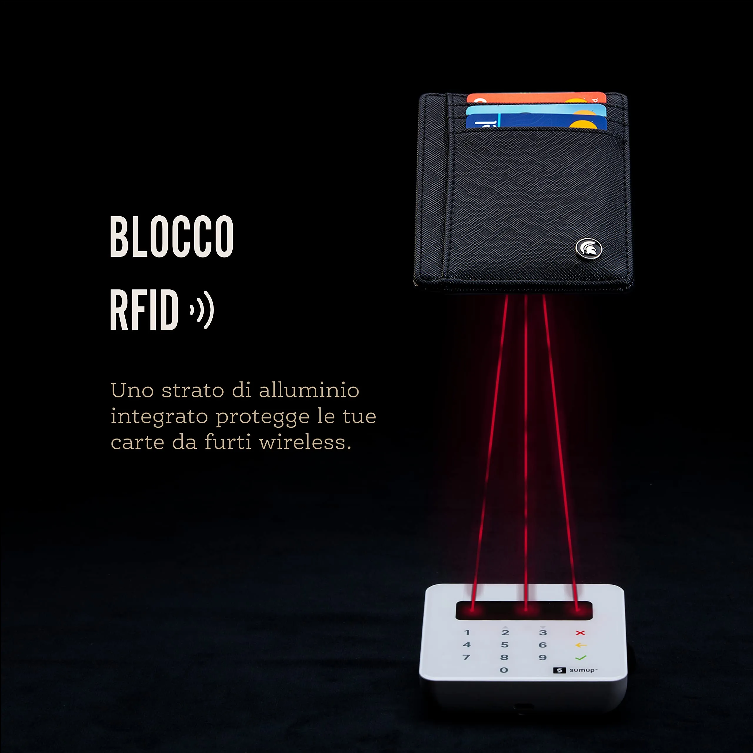 POWR - Portatessere Uomo - Portafoglio Uomo Slim - Porta Badge RFID - Porta Carte Di Credito Uomo - Mini Wallet Tascabile - Portaschede Sottile - Smart Card Holder Wallet - immagine 3
