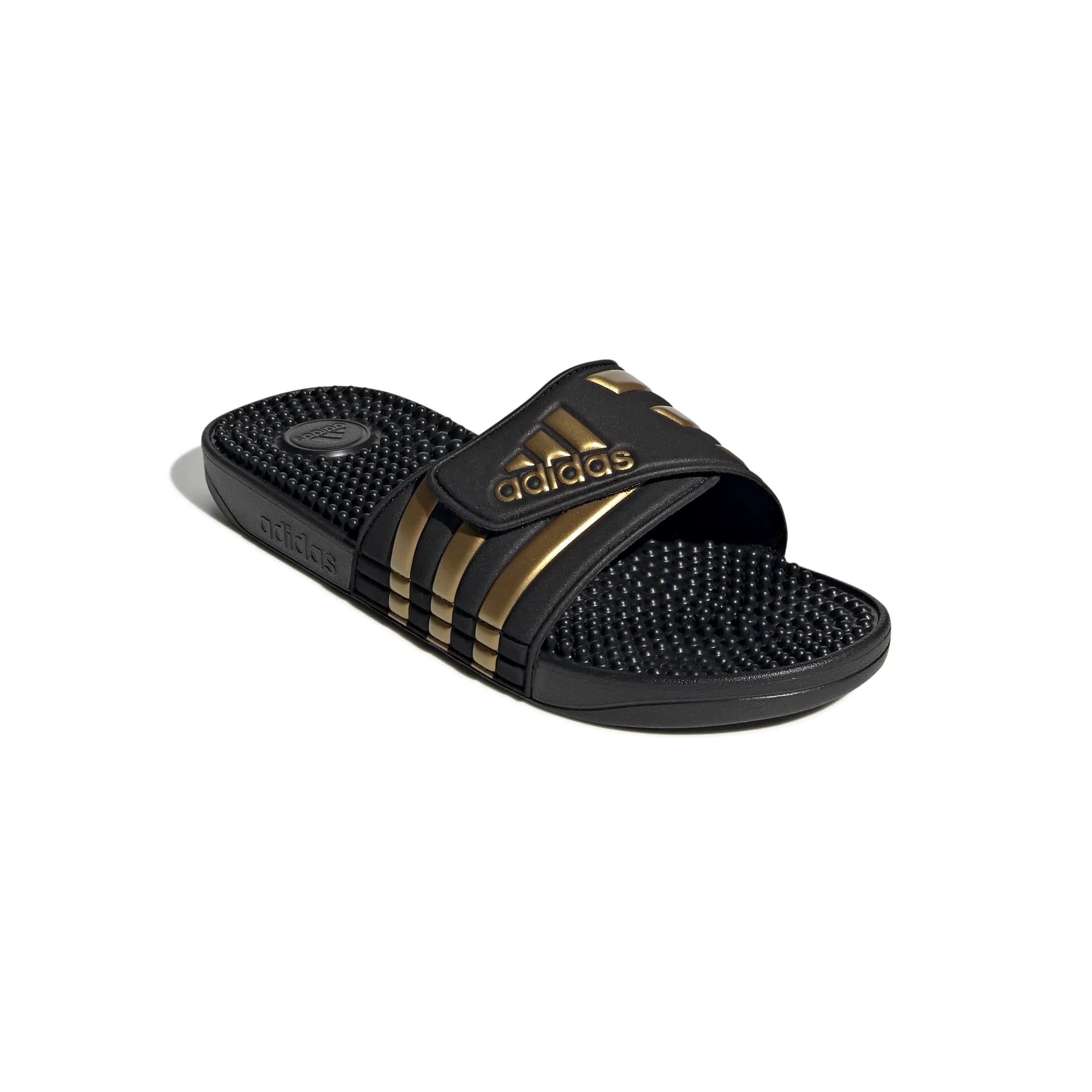 adidas Unisex - Adulto Adissage Slides Slipper, Core Black / Gold Metallic / Core Black, 37 EU - immagine 5