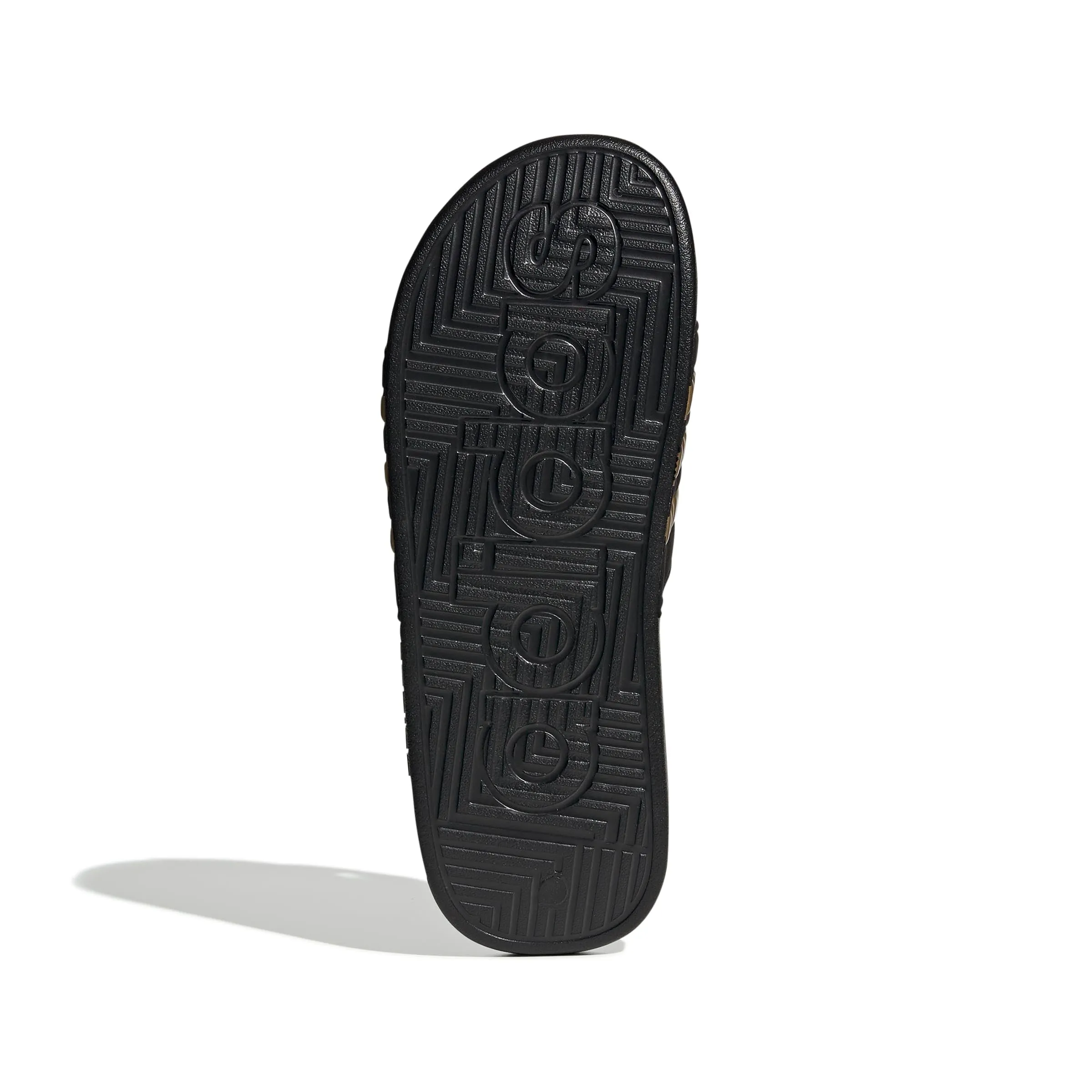 adidas Unisex - Adulto Adissage Slides Slipper, Core Black / Gold Metallic / Core Black, 40.5 EU - immagine 4