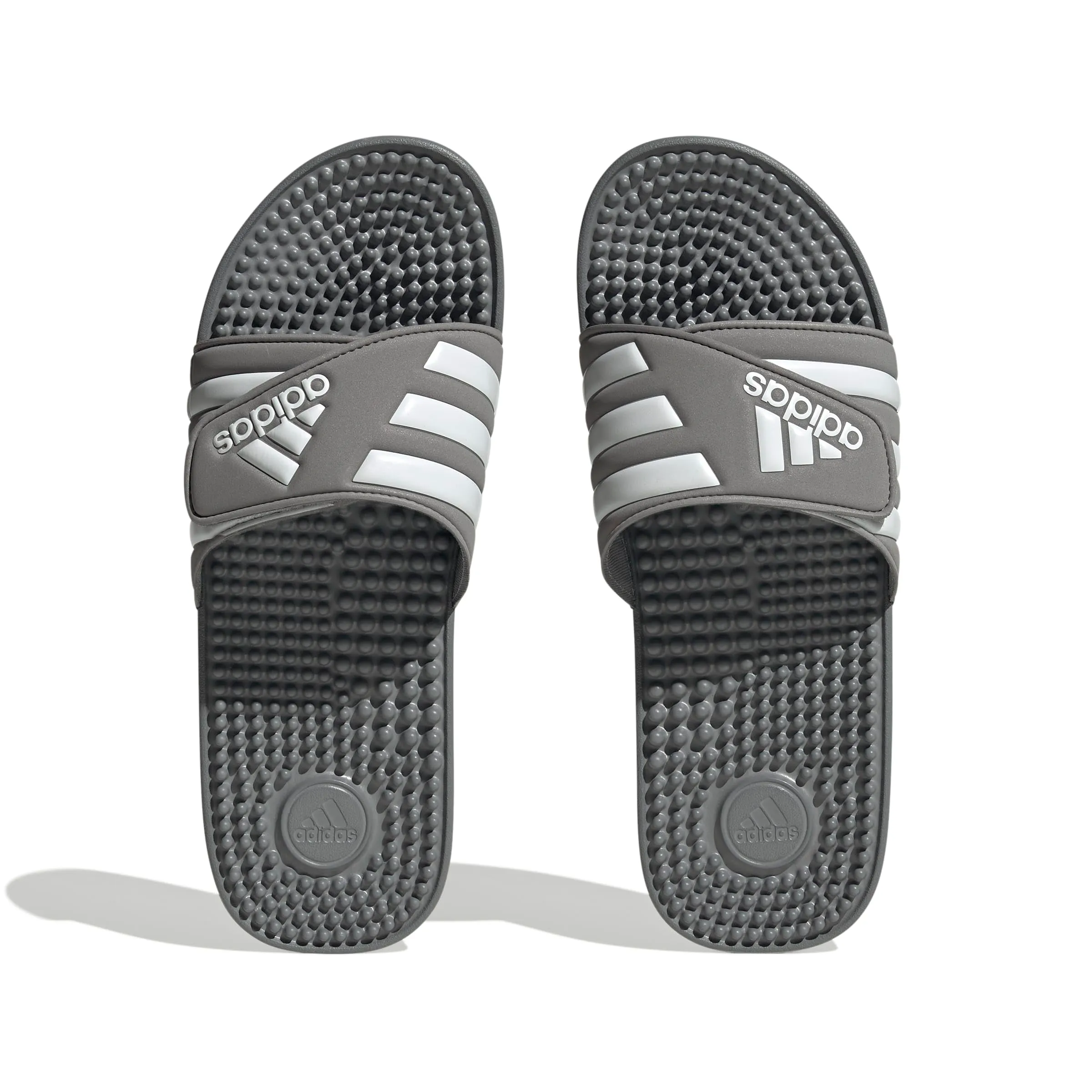 adidas Sandali Adissage Unisex Adulto, Grigio/Bianco/Grigio, 5 US Women/4 US Men - immagine 2