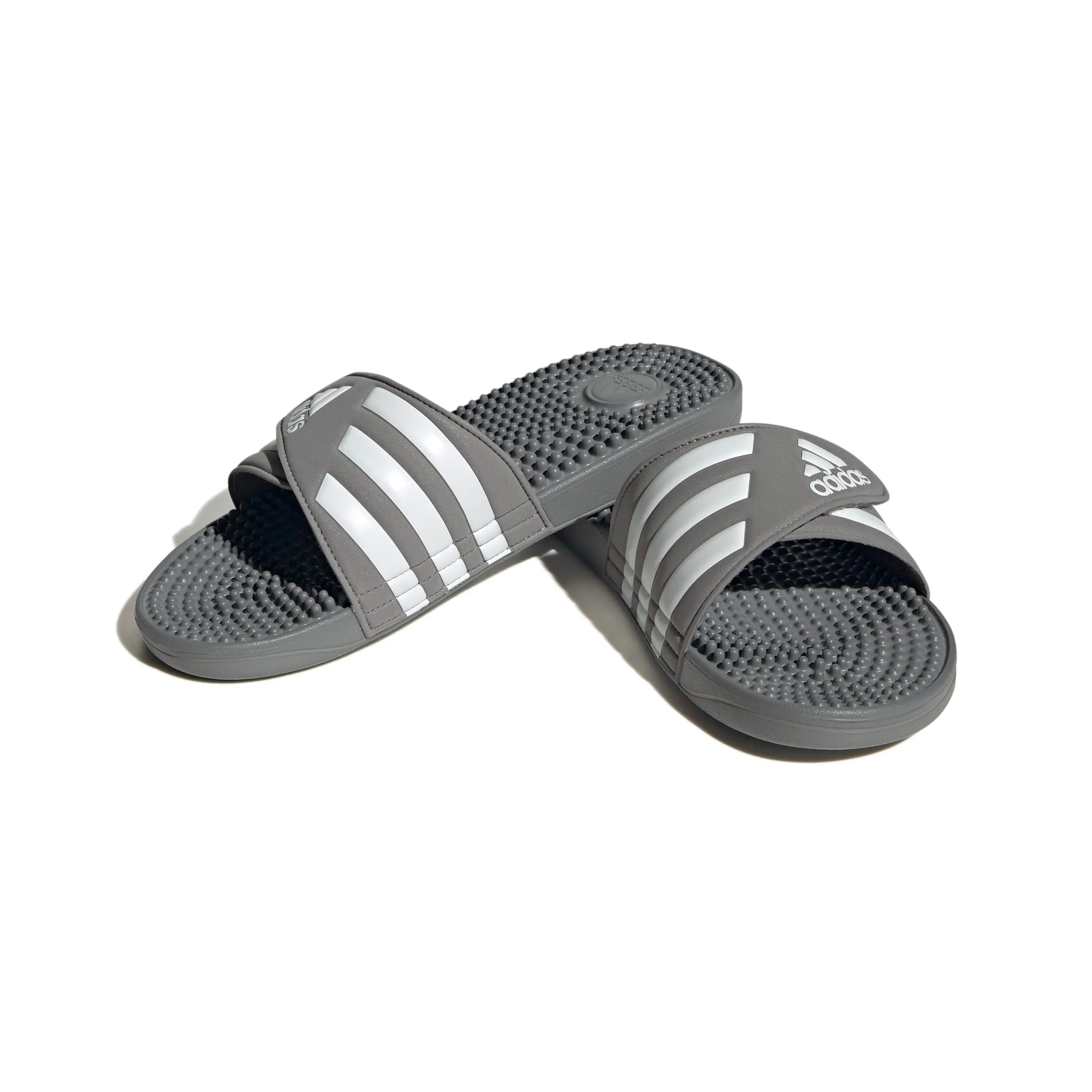 adidas Sandali Adissage Unisex Adulto, Grigio/Bianco/Grigio, 5 US Women/4 US Men - immagine 4