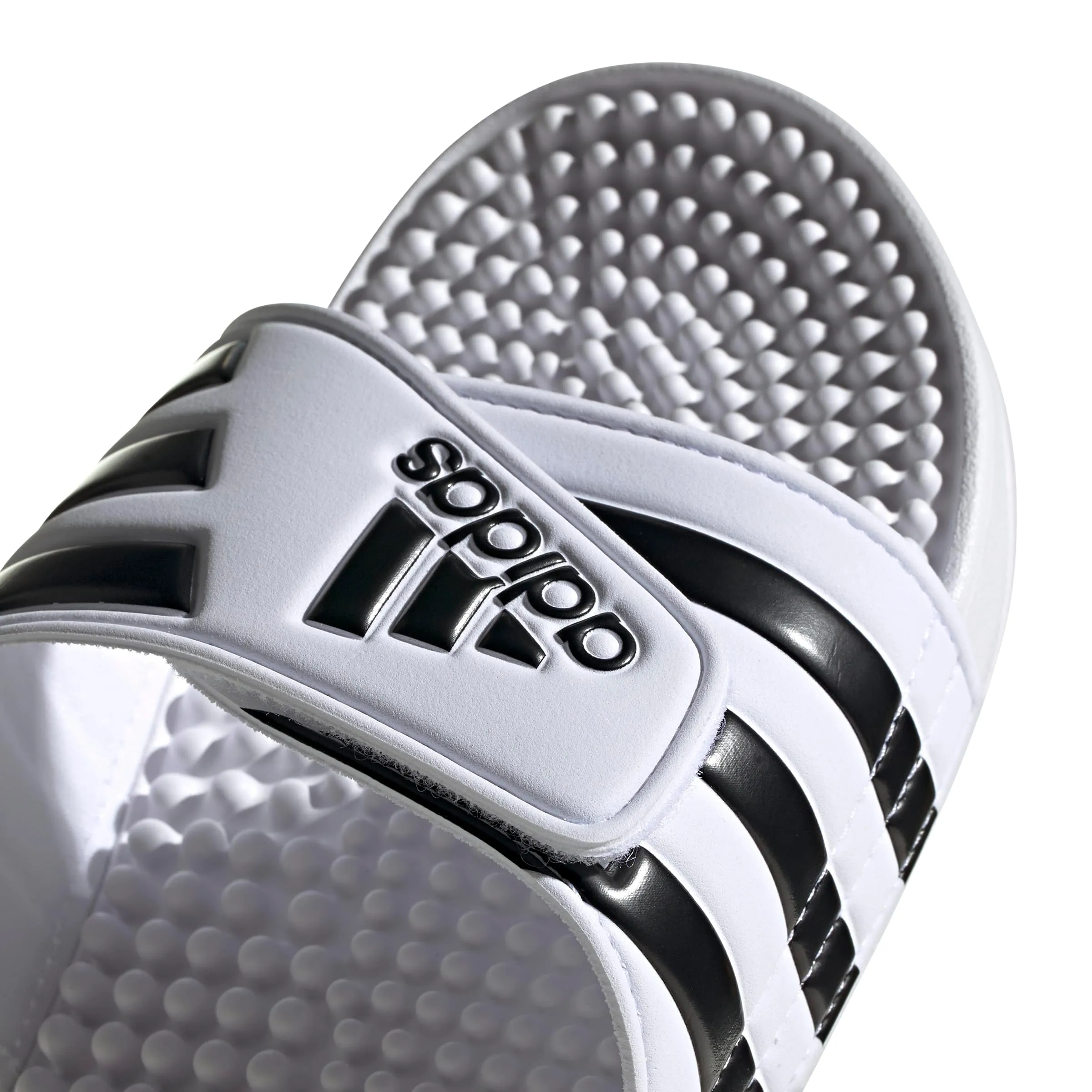 adidas Sandali unisex per adulti Adissage Slides Slide, Bianco/Nero/Bianco, 18 Women/17 Men - immagine 6