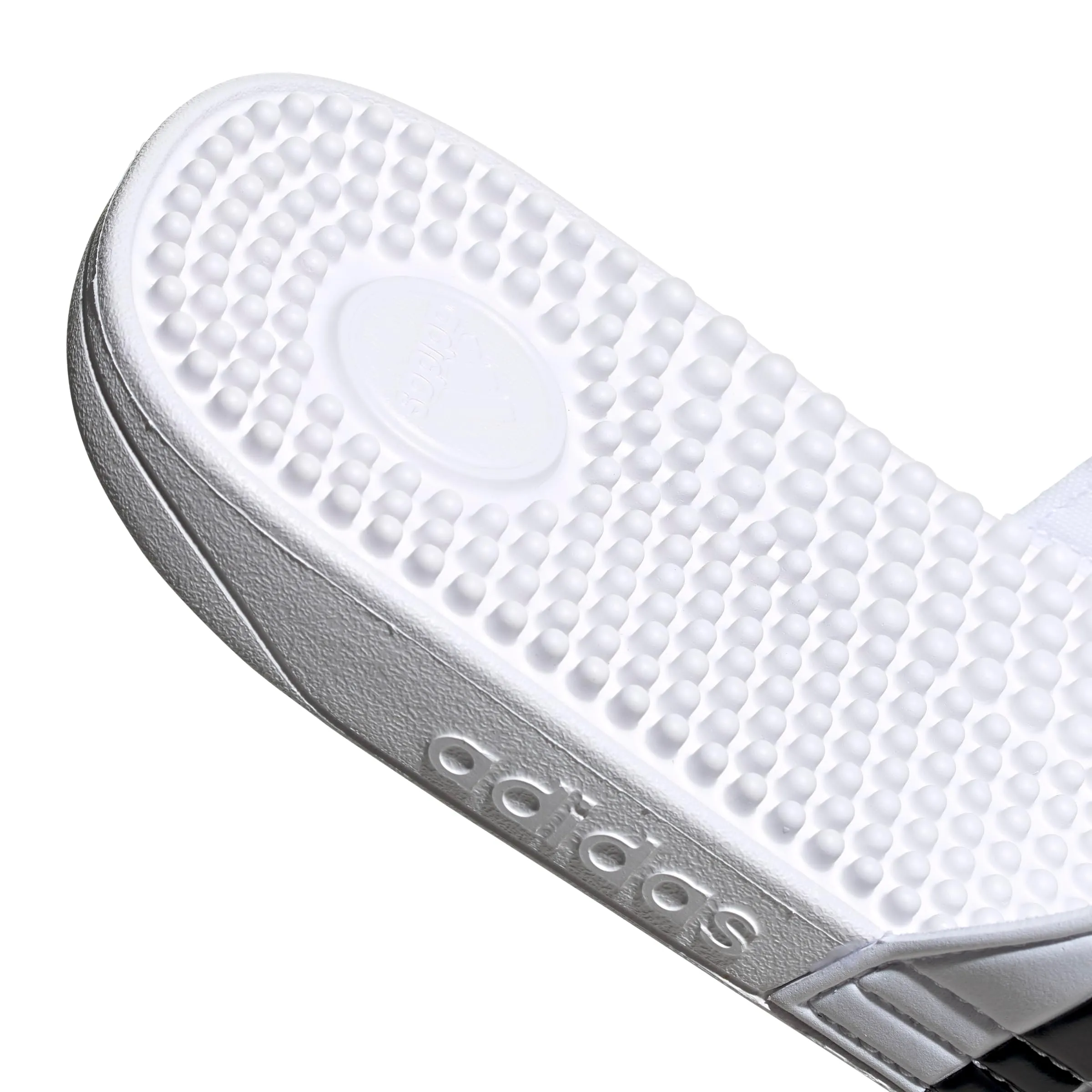 adidas Sandali unisex per adulti Adissage Slides Slide, Bianco/Nero/Bianco, 18 Women/17 Men - immagine 7