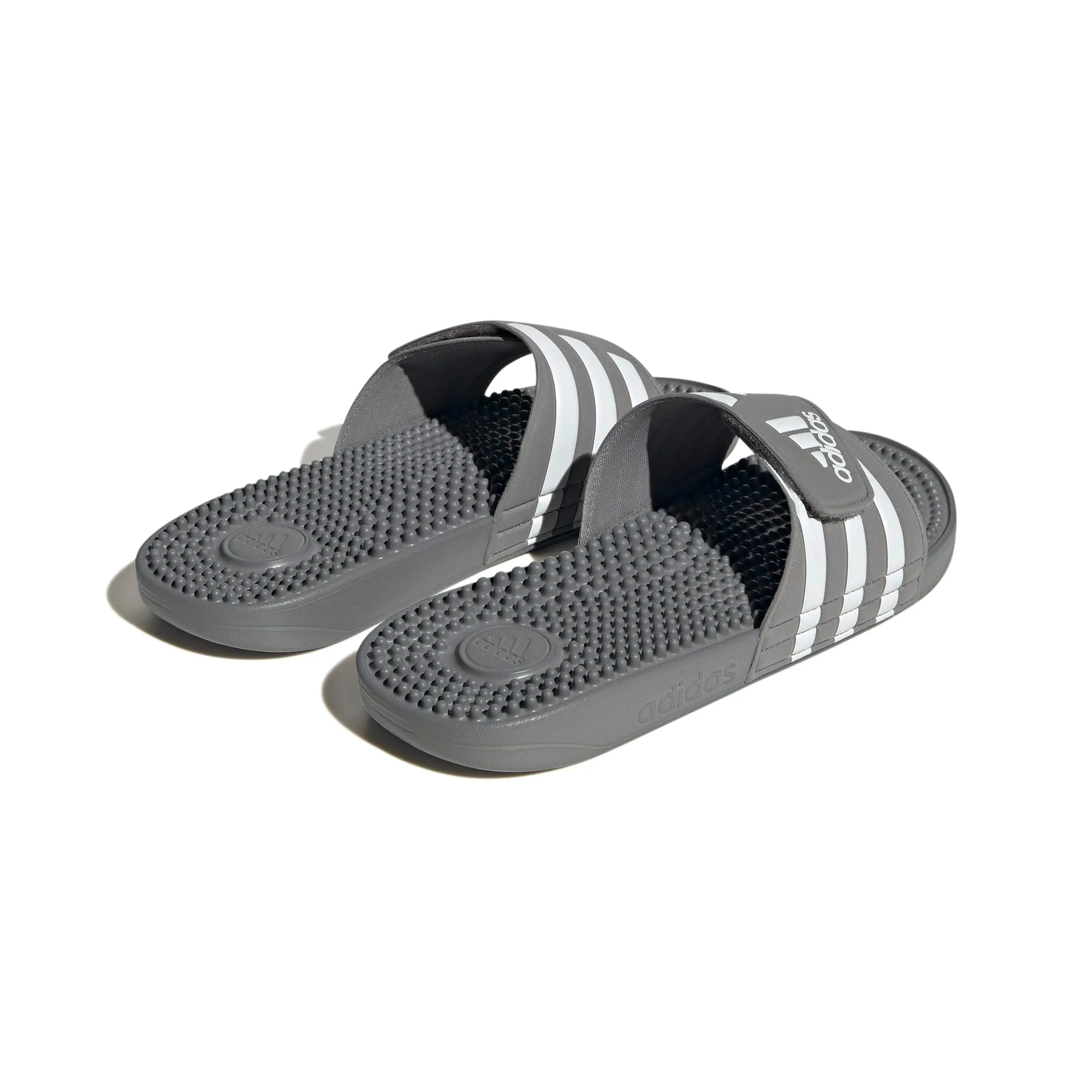 adidas Sandali Adissage unisex per adulti, grigio/bianco/grigio, 18 donna/17 uomo - immagine 5