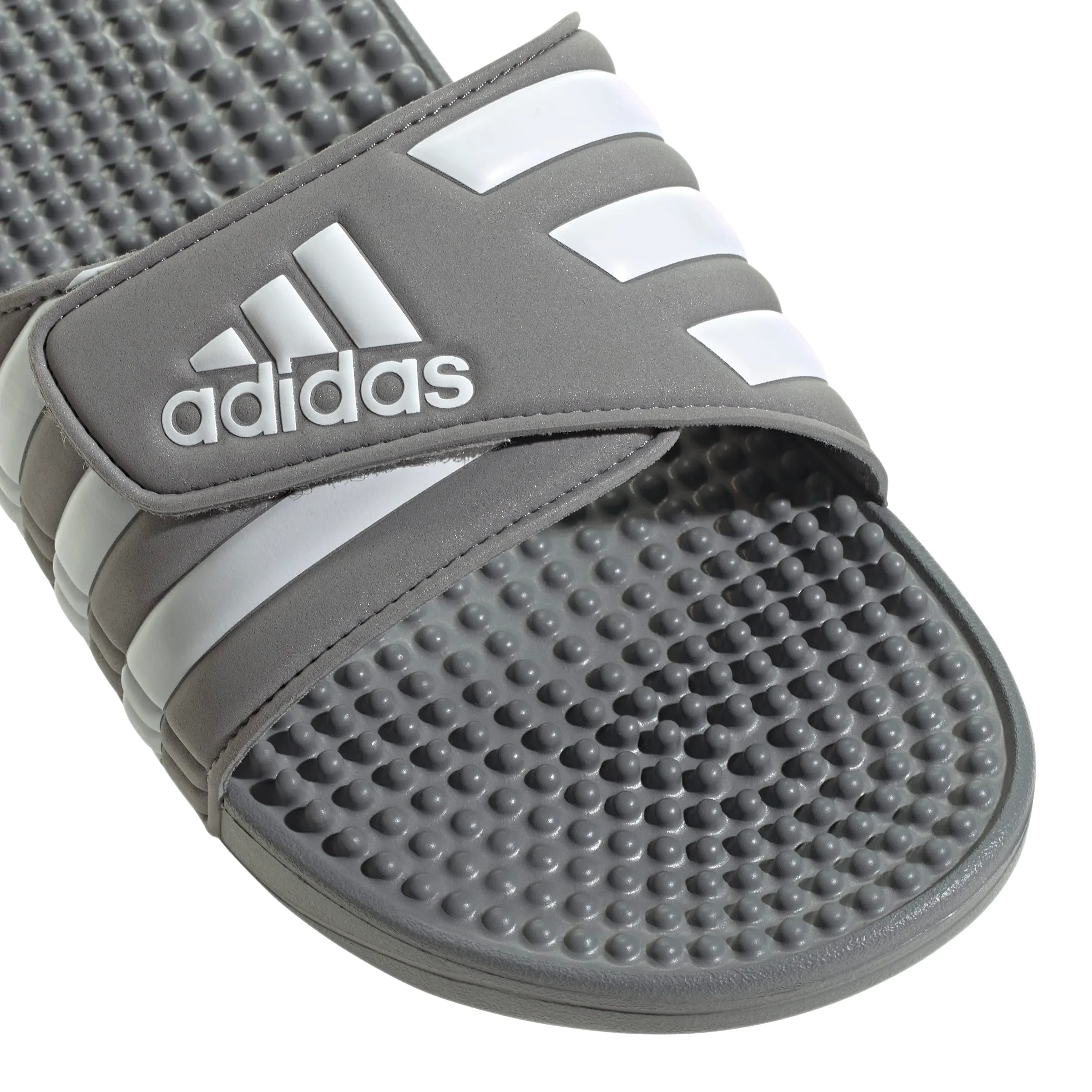 adidas Sandali Adissage unisex per adulti, grigio/bianco/grigio, 18 donna/17 uomo - immagine 6