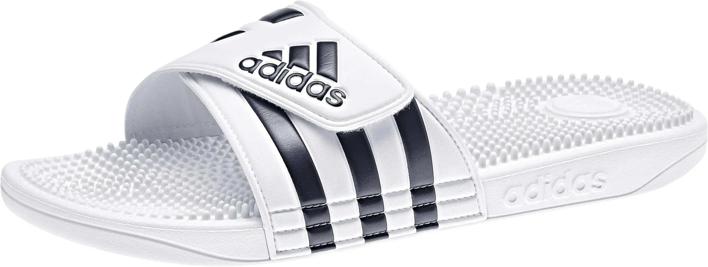 adidas Antiscivolo unisex Adissage Slides, Bianco Core Nero Bianco, 52 2/3 EU - immagine 1