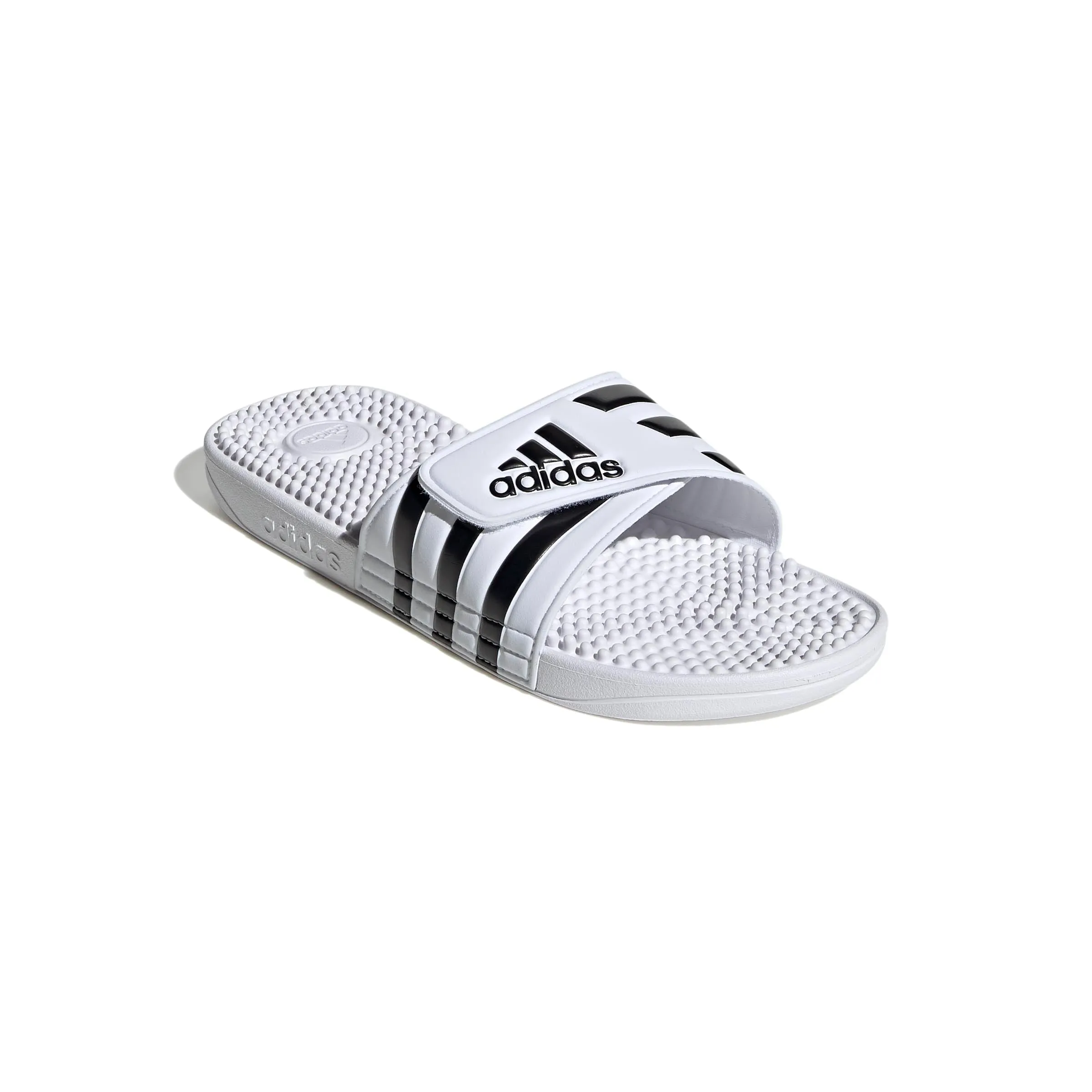 adidas Antiscivolo unisex Adissage Slides, Bianco Core Nero Bianco, 52 2/3 EU - immagine 4