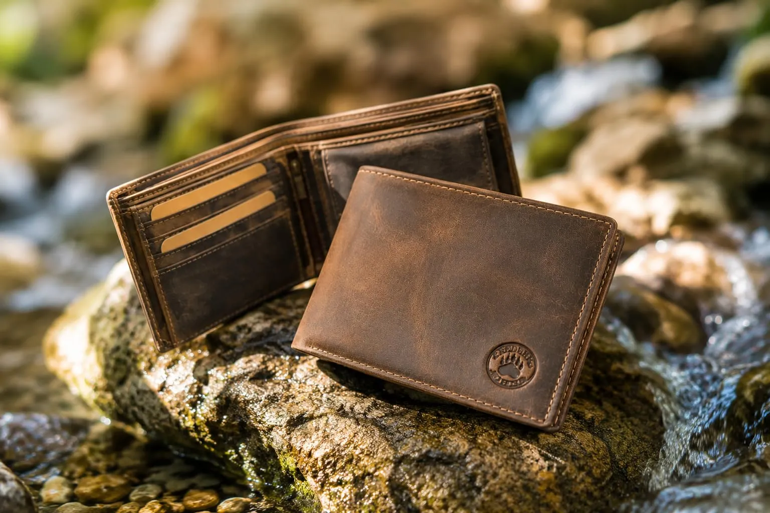 Frédéric Johns Portafoglio Uomo Vera Pelle Stile Vintage con Protezione RFID - Portafoglio Elegante e Resistente - immagine 3