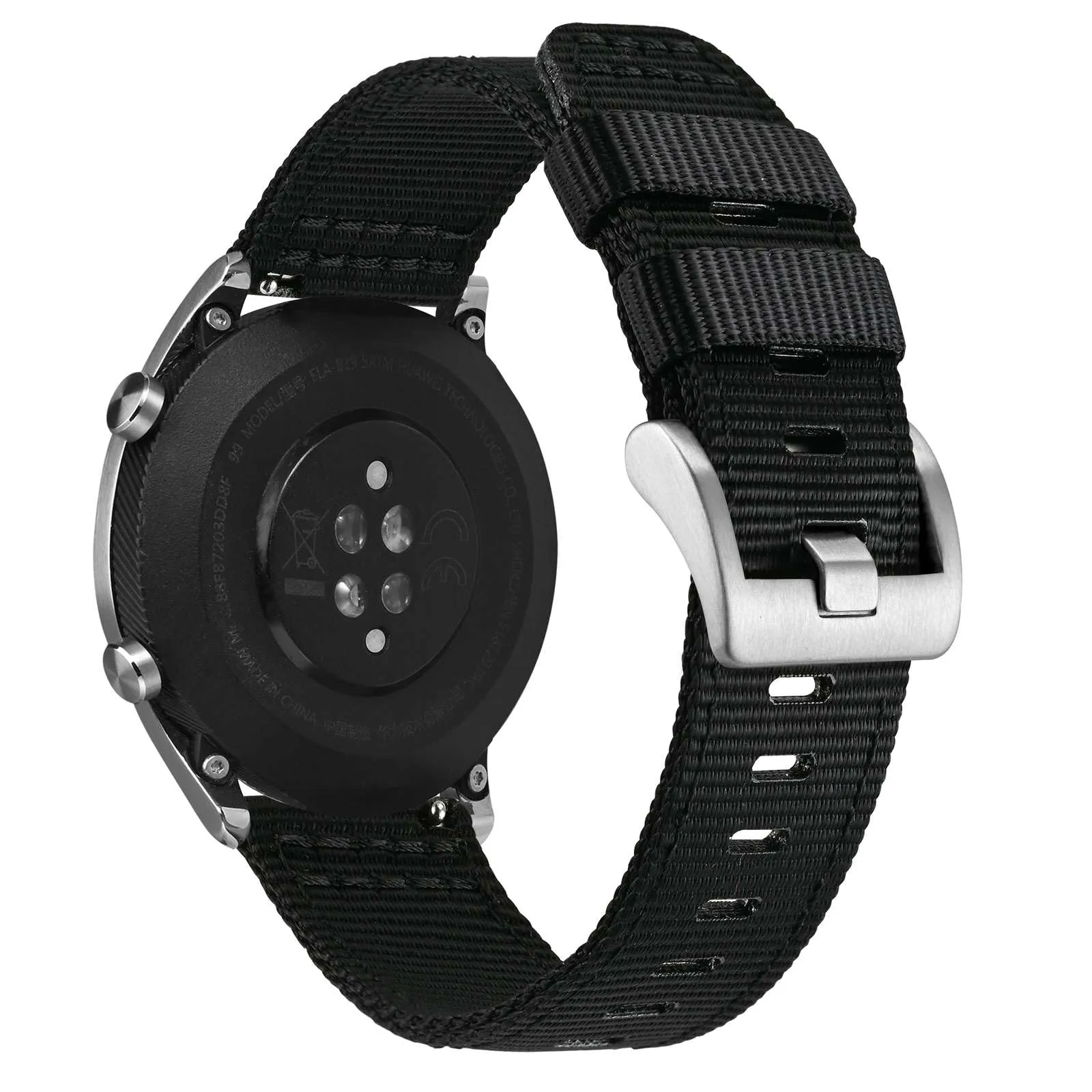 ANNEFIT Cinturino Orologio Nylon 20mm, Cinturini per Orologi Militari a Sgancio Rapido per Uomo Donna (Nero) - immagine 8