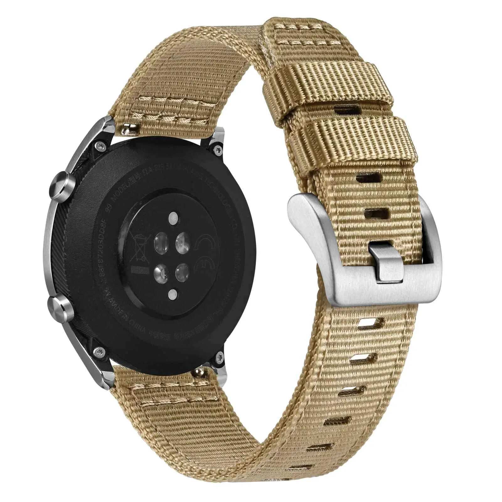 ANNEFIT Cinturino Orologio Nylon 18mm, Cinturini per Orologi Militari a Sgancio Rapido per Uomo Donna (Cachi) - immagine 8