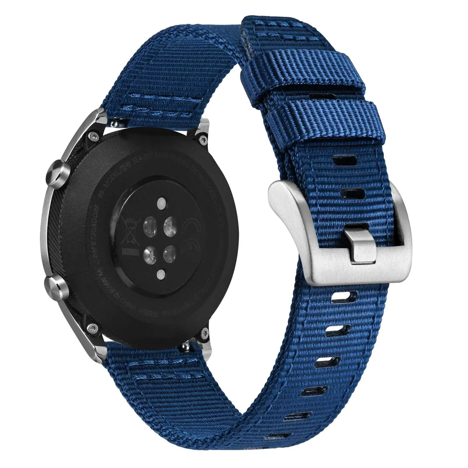 ANNEFIT Cinturino Orologio Nylon 22mm, Cinturini per Orologi Militari a Sgancio Rapido per Uomo Donna (Blu) - immagine 8