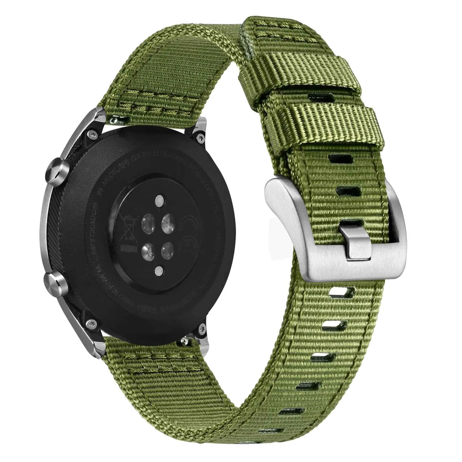 ANNEFIT Cinturino Orologio Nylon 19mm, Cinturini per Orologi Militari a Sgancio Rapido per Uomo Donna (Verde) - immagine 8