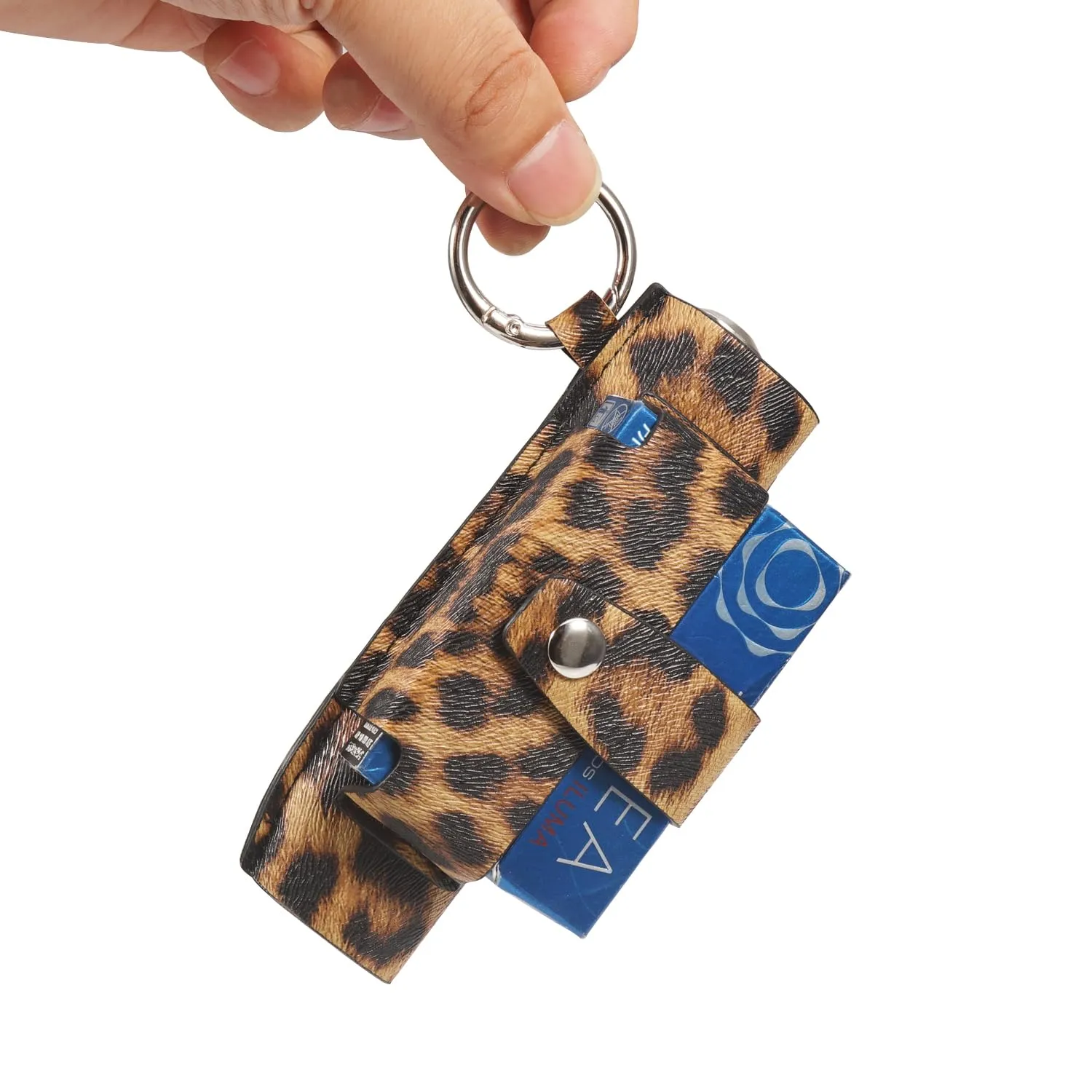 Custodia Case Organizzatore tutto in uno per iqos iluma one/ILUMA i one e portasigarette (W-Leopardo marrone) - immagine 6