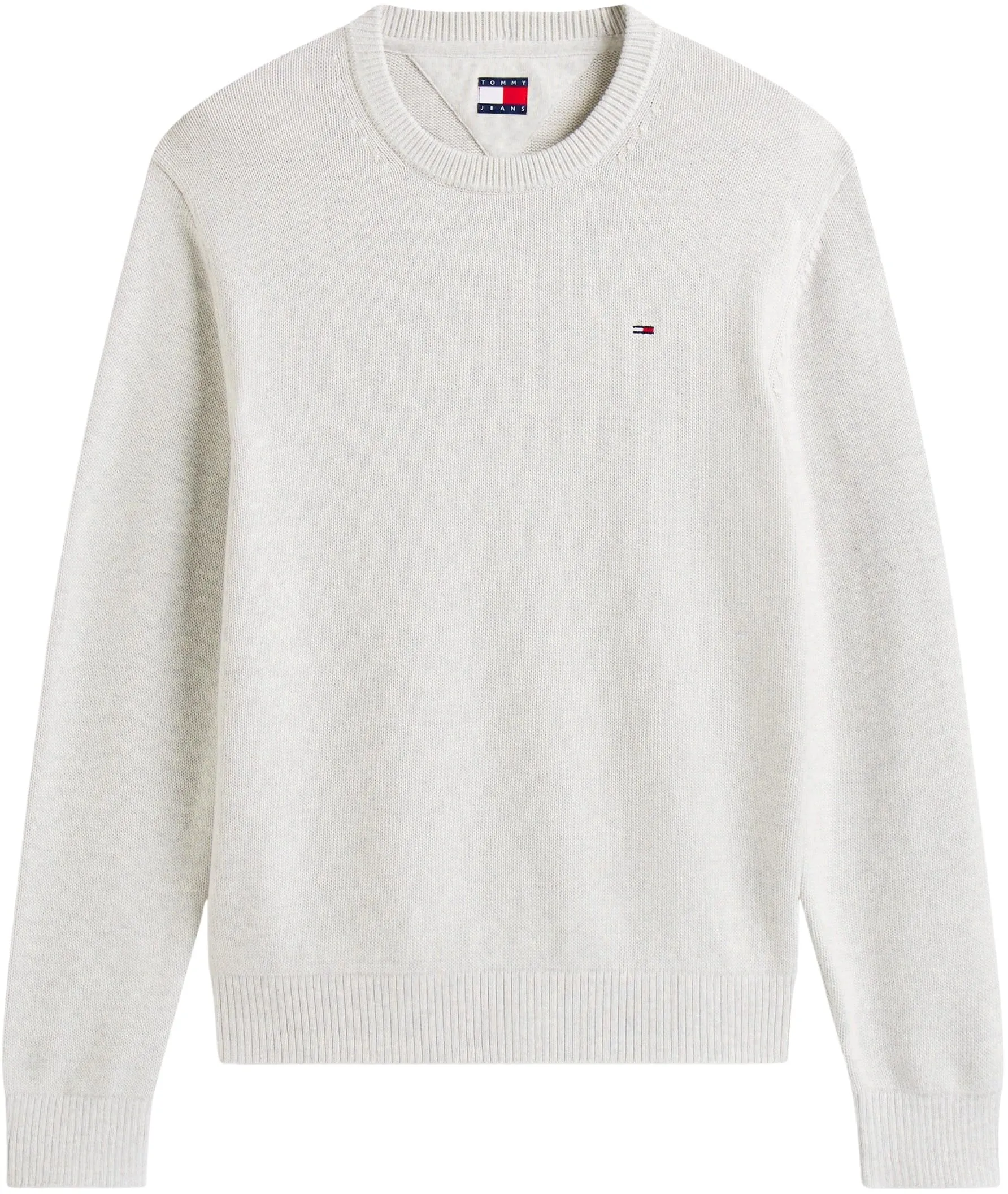 Tommy Jeans Uomo Pullover Sweater Slim Fit, Grigio (Lt Grey Htr), 4XL - immagine 6