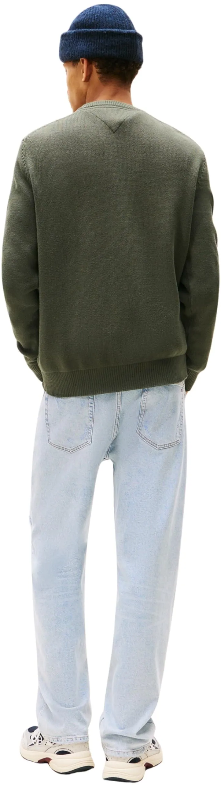 Tommy Jeans Uomo Pullover Sweater Slim Fit, Verde (Pewter Green), XL - immagine 2