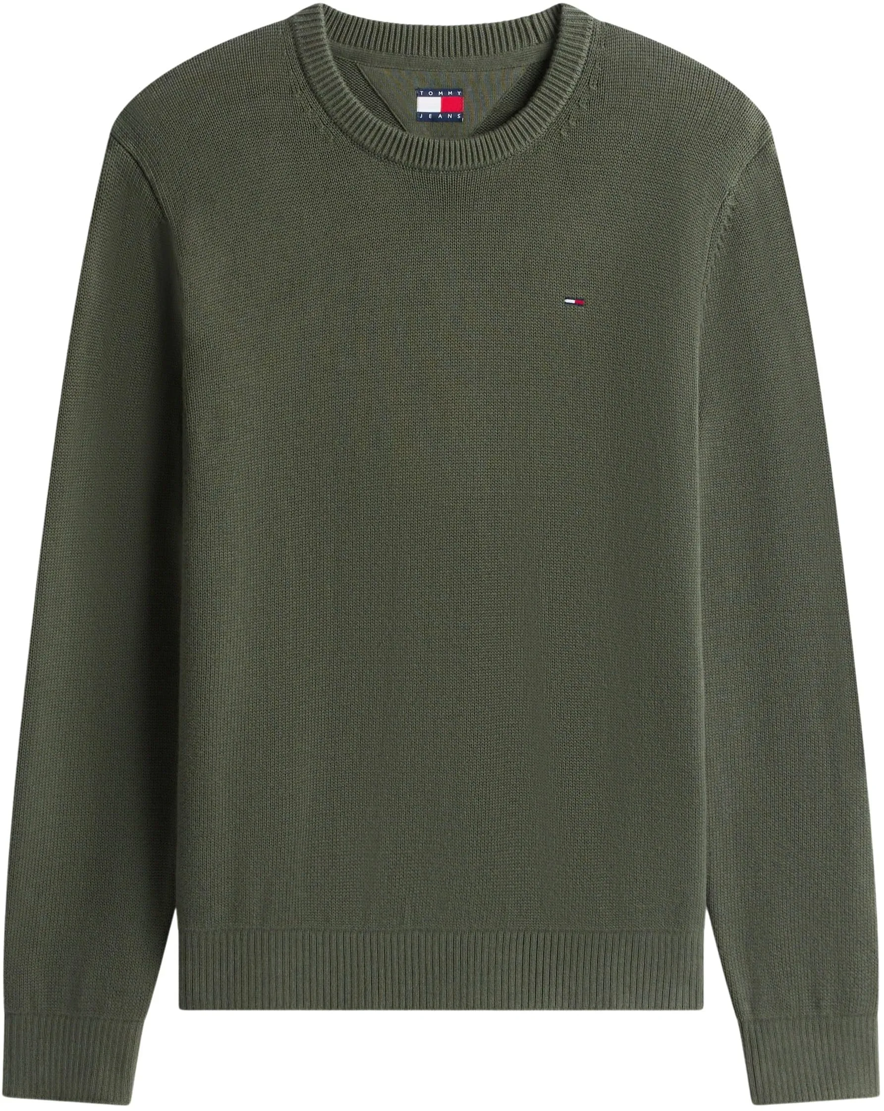 Tommy Jeans Uomo Pullover Sweater Slim Fit, Verde (Pewter Green), XL - immagine 6