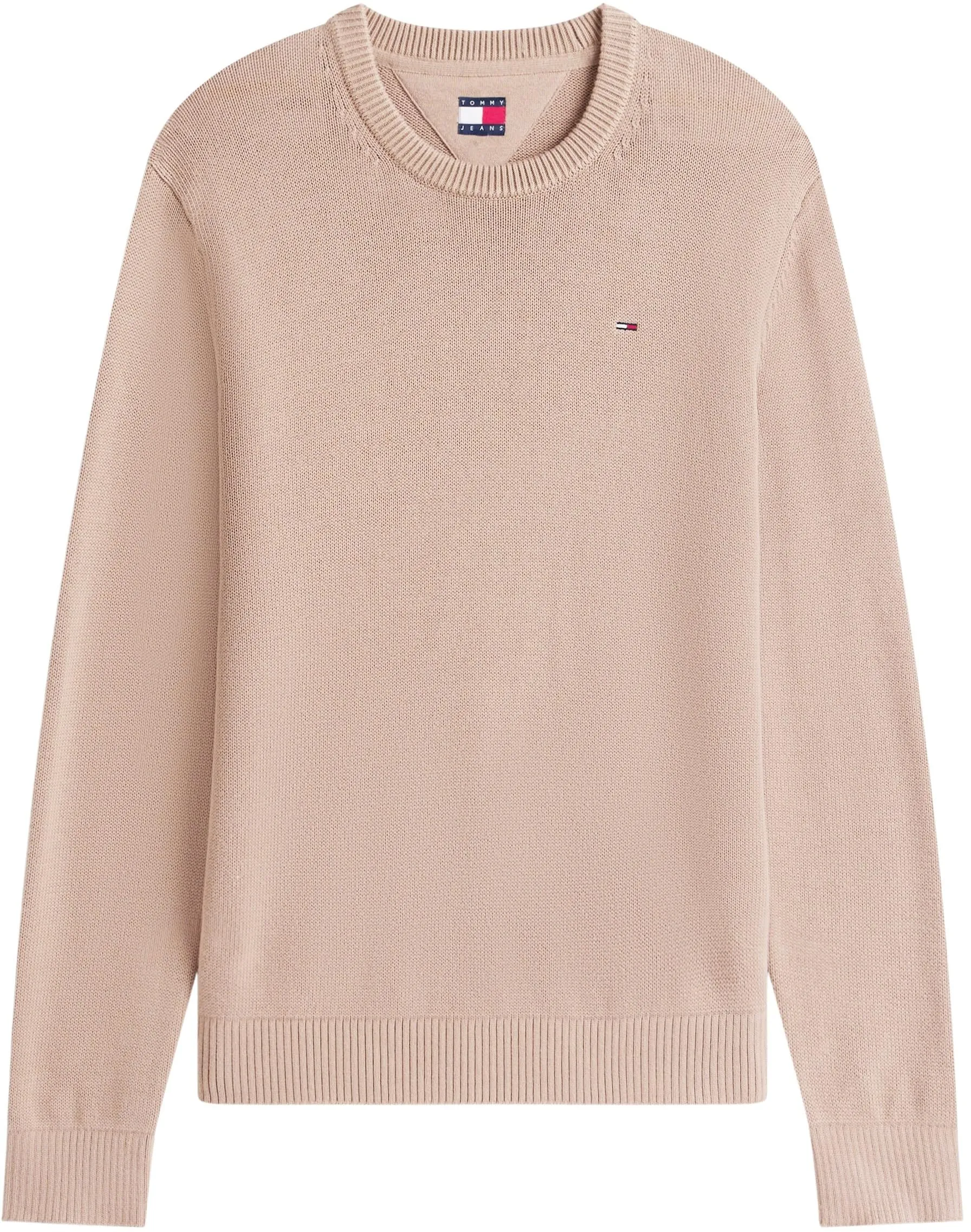 Tommy Jeans Uomo Pullover Sweater Slim Fit, Beige (Pecan Nut), 4XL - immagine 5