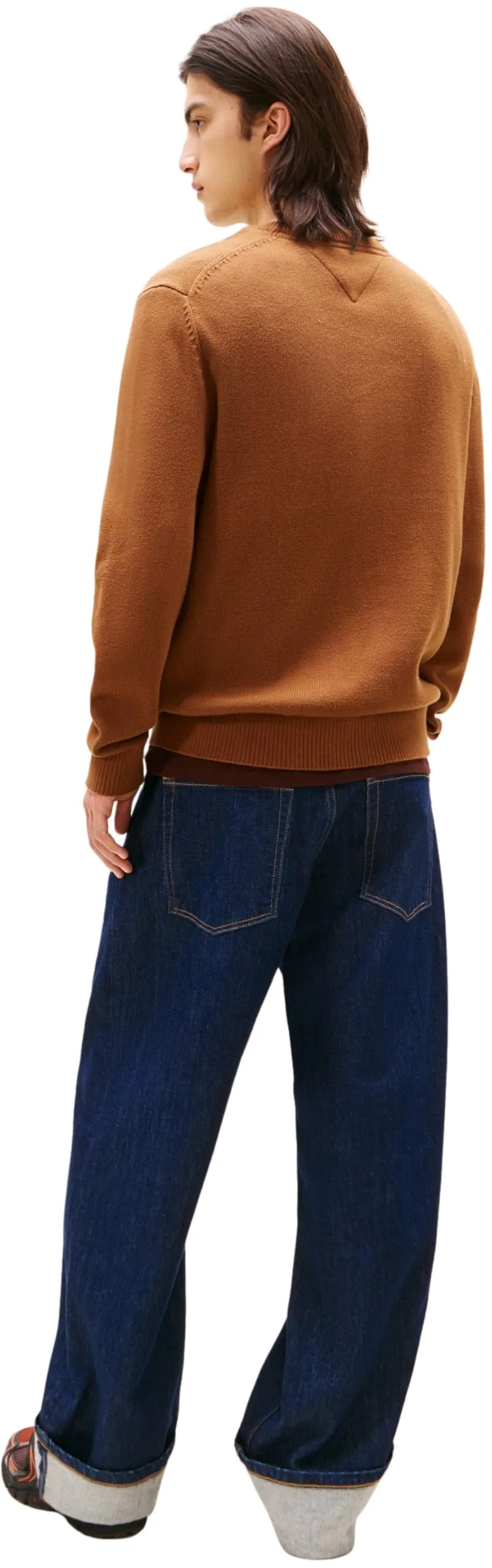 Tommy Jeans Uomo Pullover Sweater Slim Fit, Beige (Coastal Taupe), XXL - immagine 2