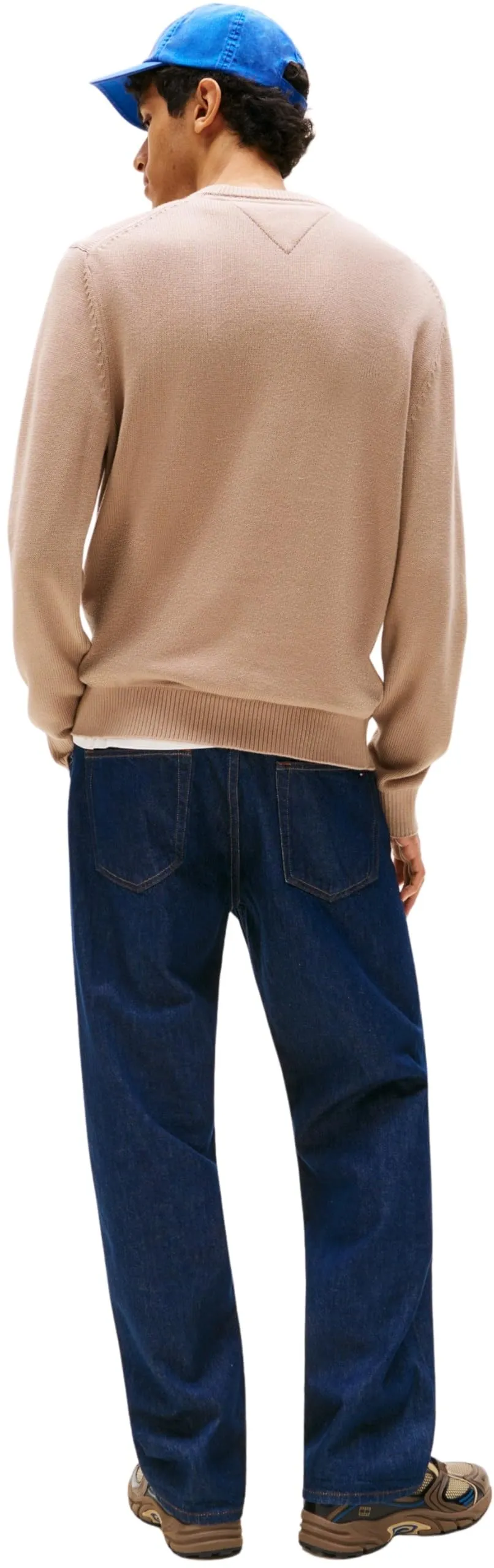Tommy Jeans Uomo Pullover Sweater Slim Fit, Beige (Pecan Nut), XXL - immagine 2