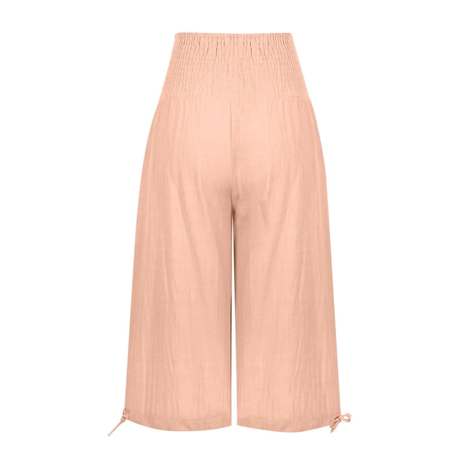 Pantaloni Capri Donna Estivi Curvy Bermuda Cotone E Lino Leggeri Da Donna Pinocchietti Capri Sportivi Casual Pantaloni Cropped Di Lino Spiaggia Pantalone Al Ginocchio Da Corsa Pants Eleganti Baggy - immagine 5