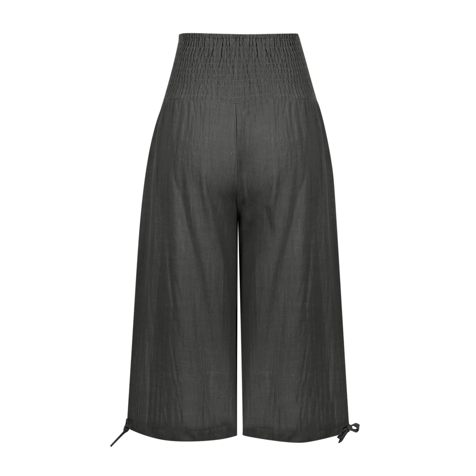 Pantaloni Capri Donna Estivi Curvy Bermuda Cotone E Lino Leggeri Da Donna Pinocchietti Capri Sportivi Casual Pantaloni Cropped Di Lino Spiaggia Pantalone Al Ginocchio Da Corsa Pants Eleganti Baggy - immagine 4