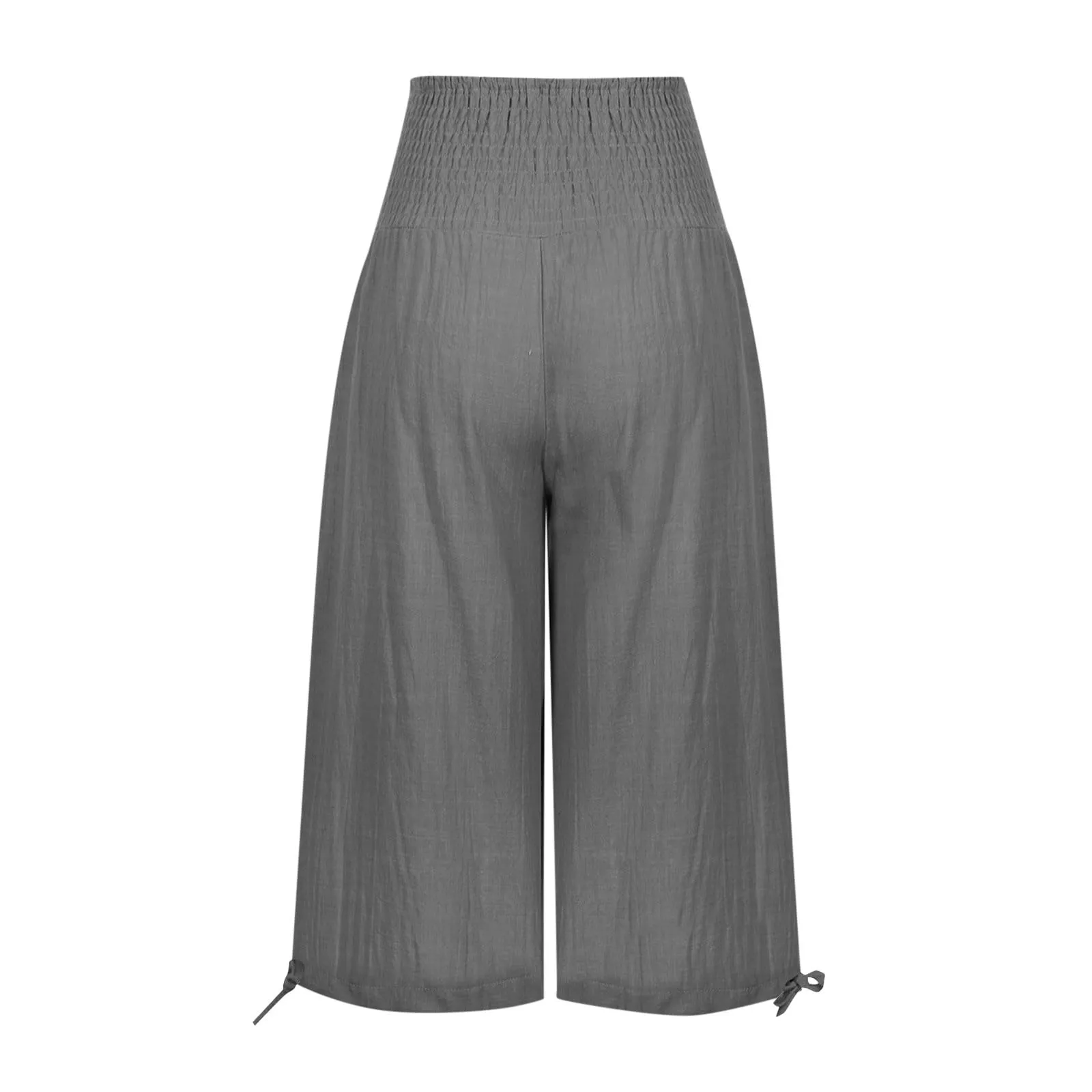 Pantaloni Capri Donna Estivi Curvy Bermuda Cotone E Lino Leggeri Da Donna Pinocchietti Capri Sportivi Casual Pantaloni Cropped Di Lino Spiaggia Pantalone Al Ginocchio Da Corsa Pants Eleganti Baggy - immagine 5
