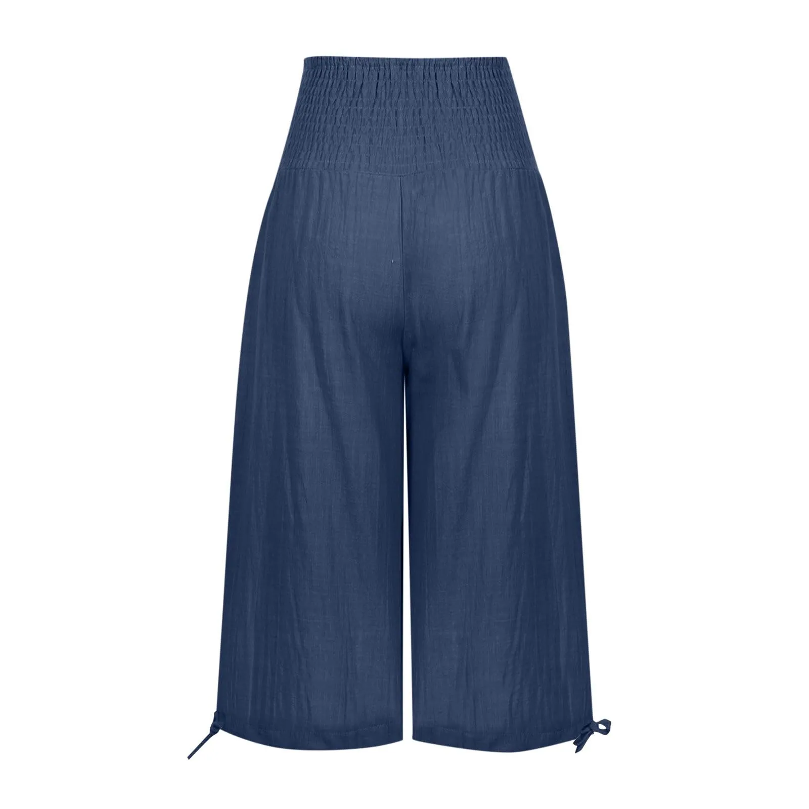 Pantaloni Capri Donna Estivi Curvy Bermuda Cotone E Lino Leggeri Da Donna Pinocchietti Capri Sportivi Casual Pantaloni Cropped Di Lino Spiaggia Pantalone Al Ginocchio Da Corsa Pants Eleganti Baggy - immagine 4