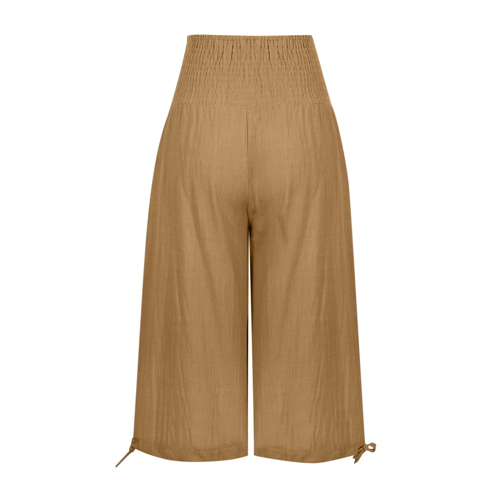 Pantaloni Capri Donna Estivi Curvy Bermuda Cotone E Lino Leggeri Da Donna Pinocchietti Capri Sportivi Casual Pantaloni Cropped Di Lino Spiaggia Pantalone Al Ginocchio Da Corsa Pants Eleganti Baggy - immagine 4