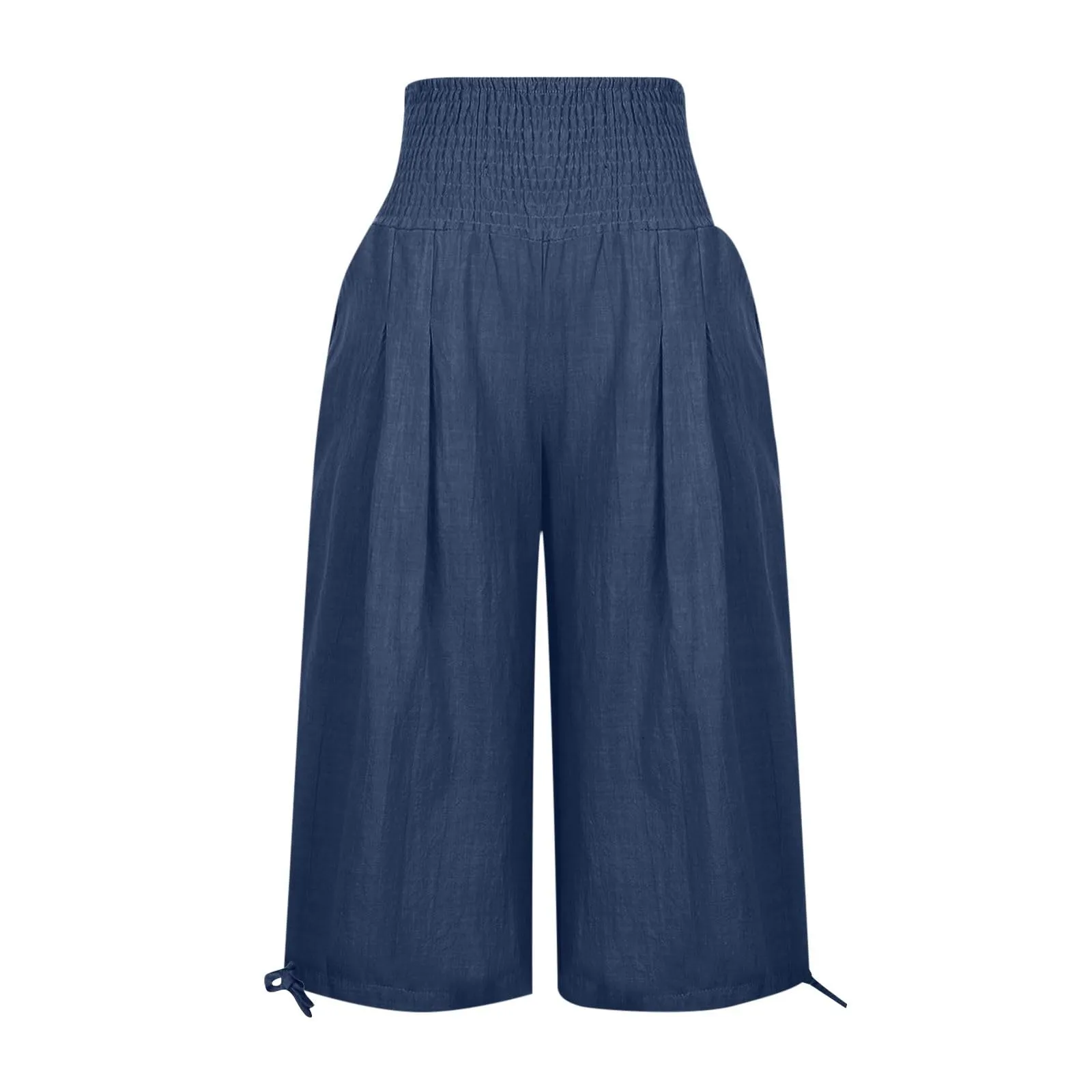Pantaloni Capri Donna Estivi Curvy Bermuda Cotone E Lino Leggeri Da Donna Pinocchietti Capri Sportivi Casual Pantaloni Cropped Di Lino Spiaggia Pantalone Al Ginocchio Da Corsa Pants Eleganti Baggy - immagine 5