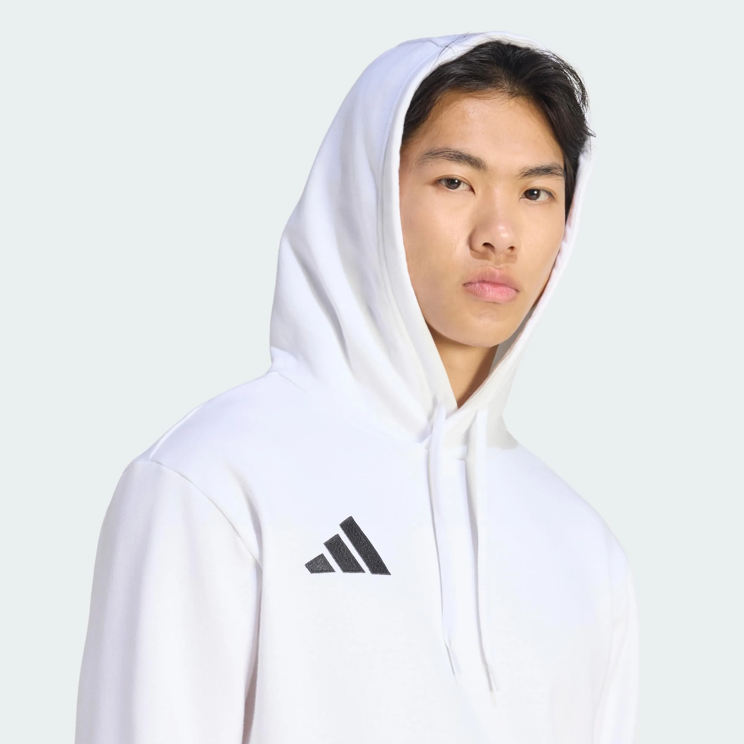 adidas Uomo Entrada26 Hoodie Sweatshirt, White/Black, M Extra Tall - immagine 2