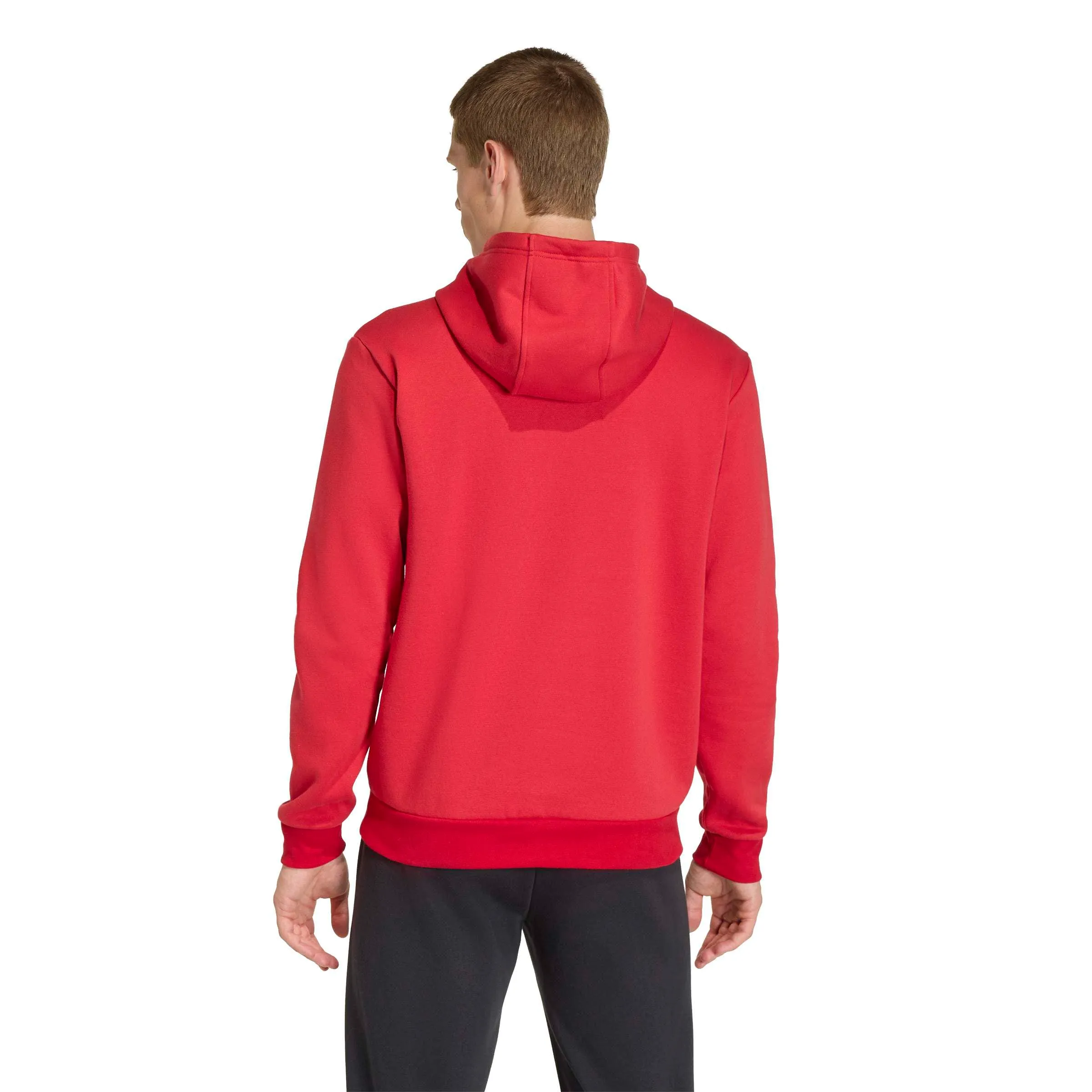adidas Uomo Entrada26 Hoodie Sweatshirt, Team Power Red 2/White, XL Tall - immagine 2