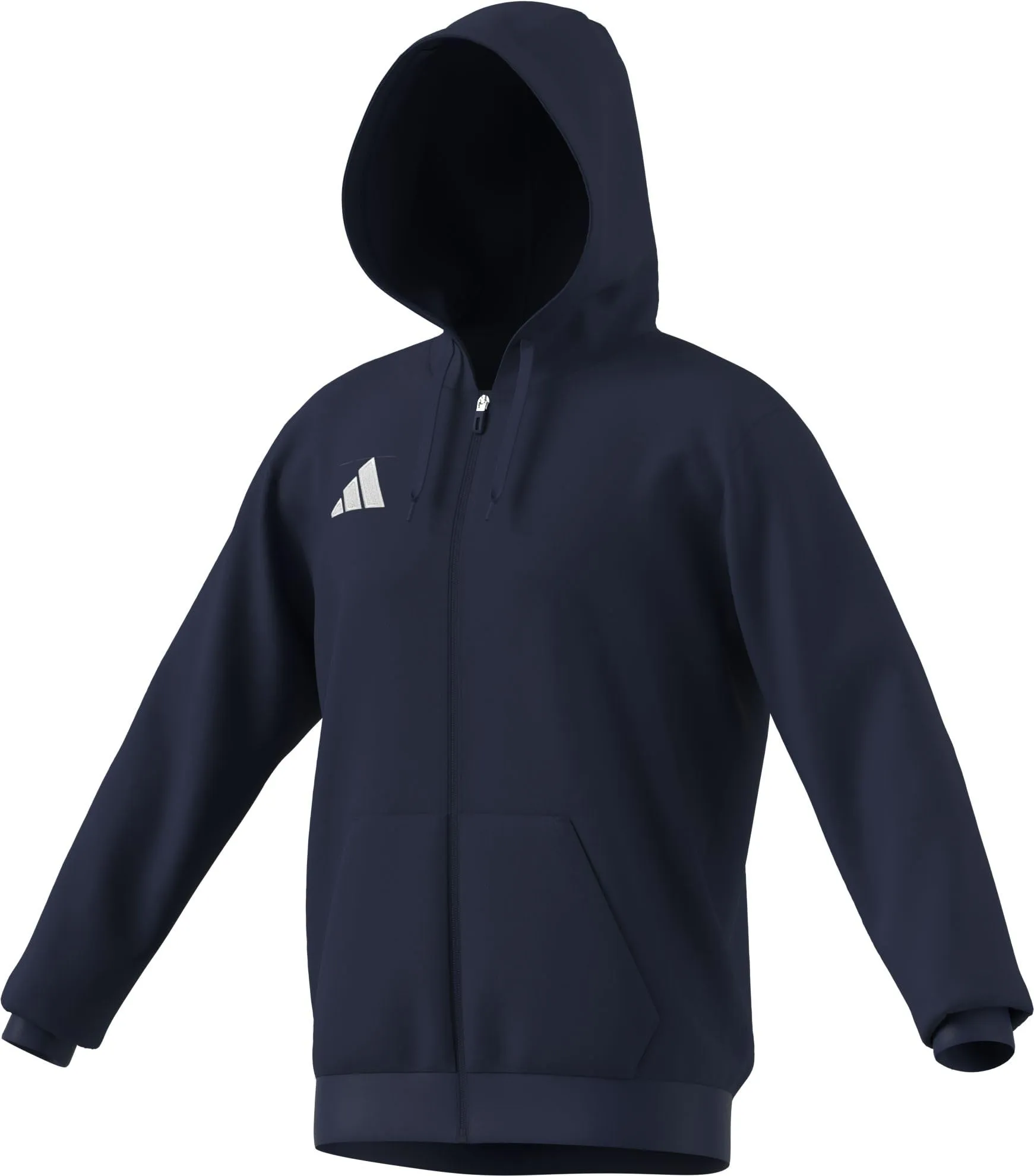adidas Uomo Entrada26 Full Zip Hoodie Sweatshirt, Team Navy Blue 2/White, XL Tall - immagine 4