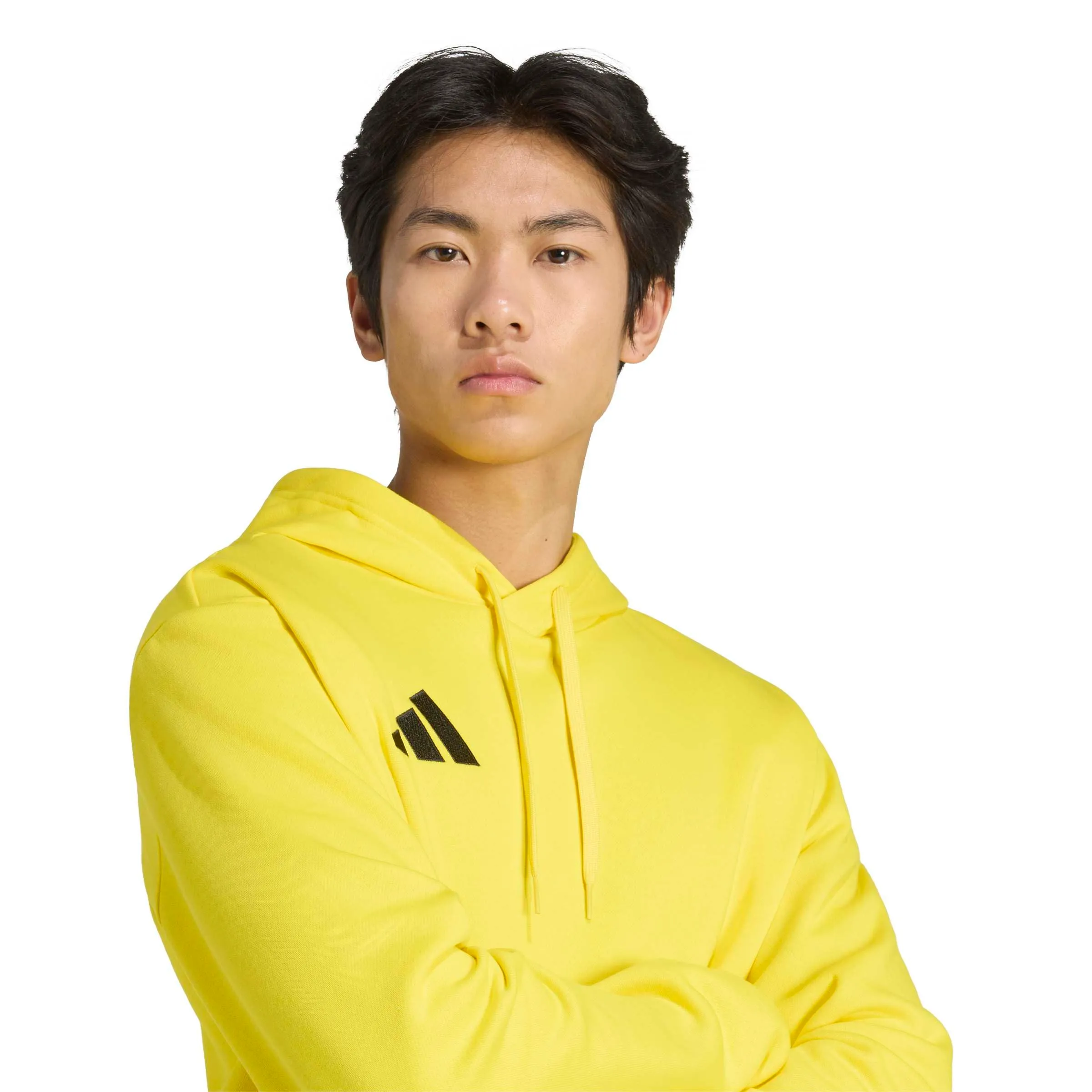 adidas Uomo Entrada26 Hoodie Sweatshirt, Team Yellow/Black, M Extra Tall - immagine 4