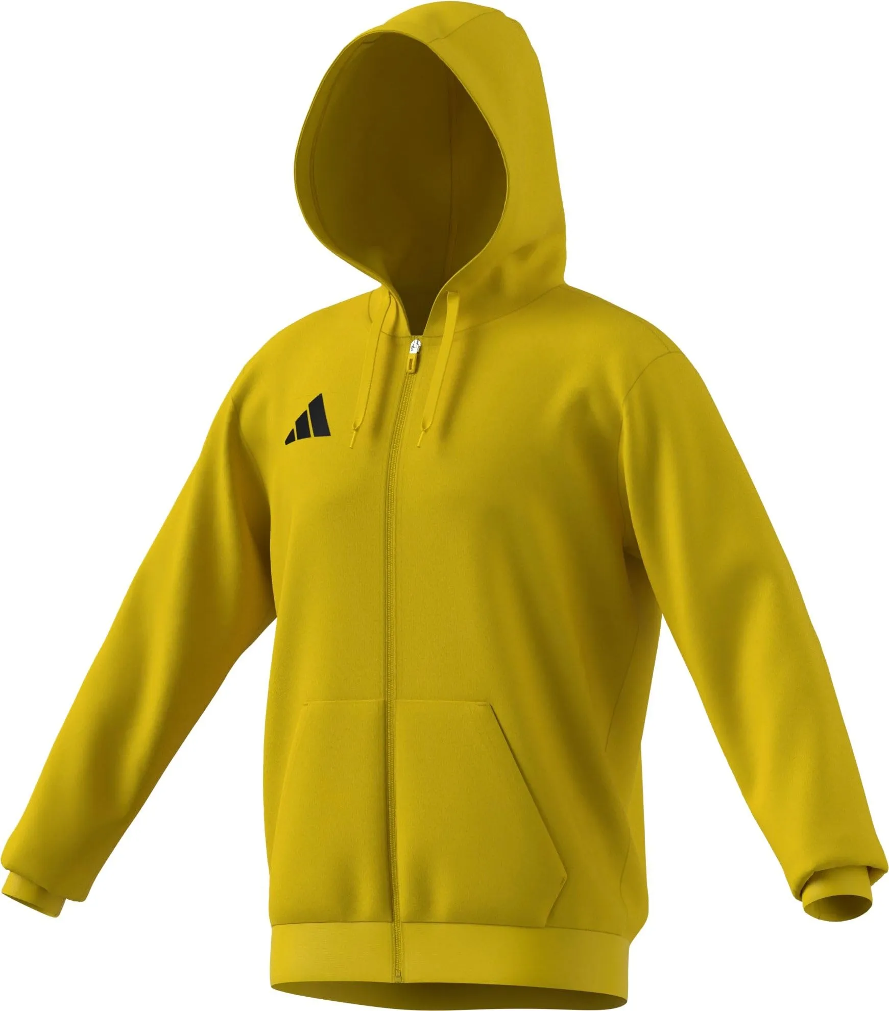 adidas Uomo Entrada26 Full Zip Hoodie Sweatshirt, Team Yellow/Black, S - immagine 8