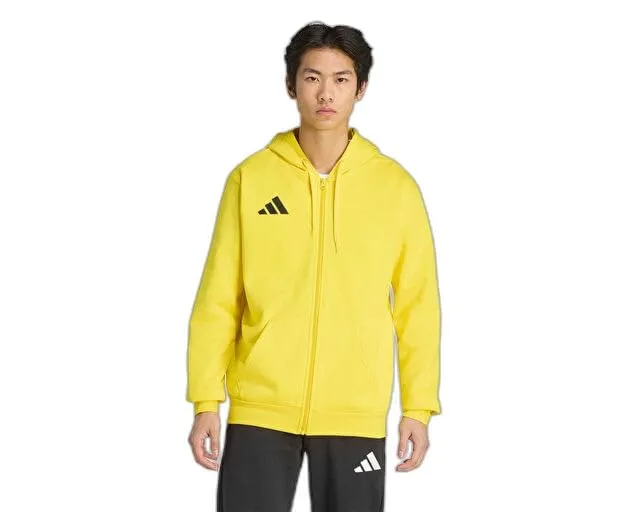 adidas Uomo Entrada26 Full Zip Hoodie Sweatshirt, Team Yellow/Black, 3XL - immagine 3