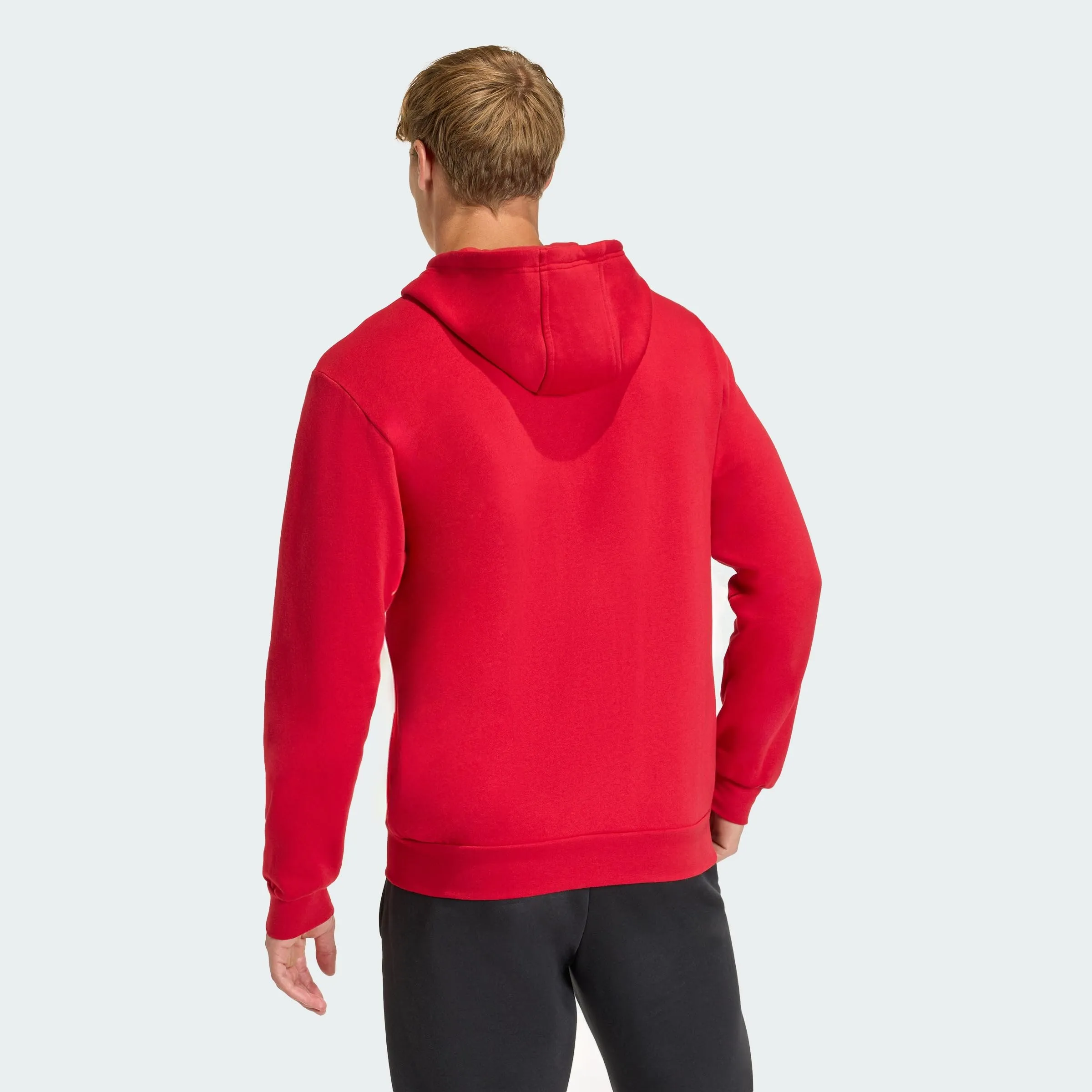 adidas Uomo Entrada26 Full Zip Hoodie Sweatshirt, Team Power Red 2/White, M - immagine 5