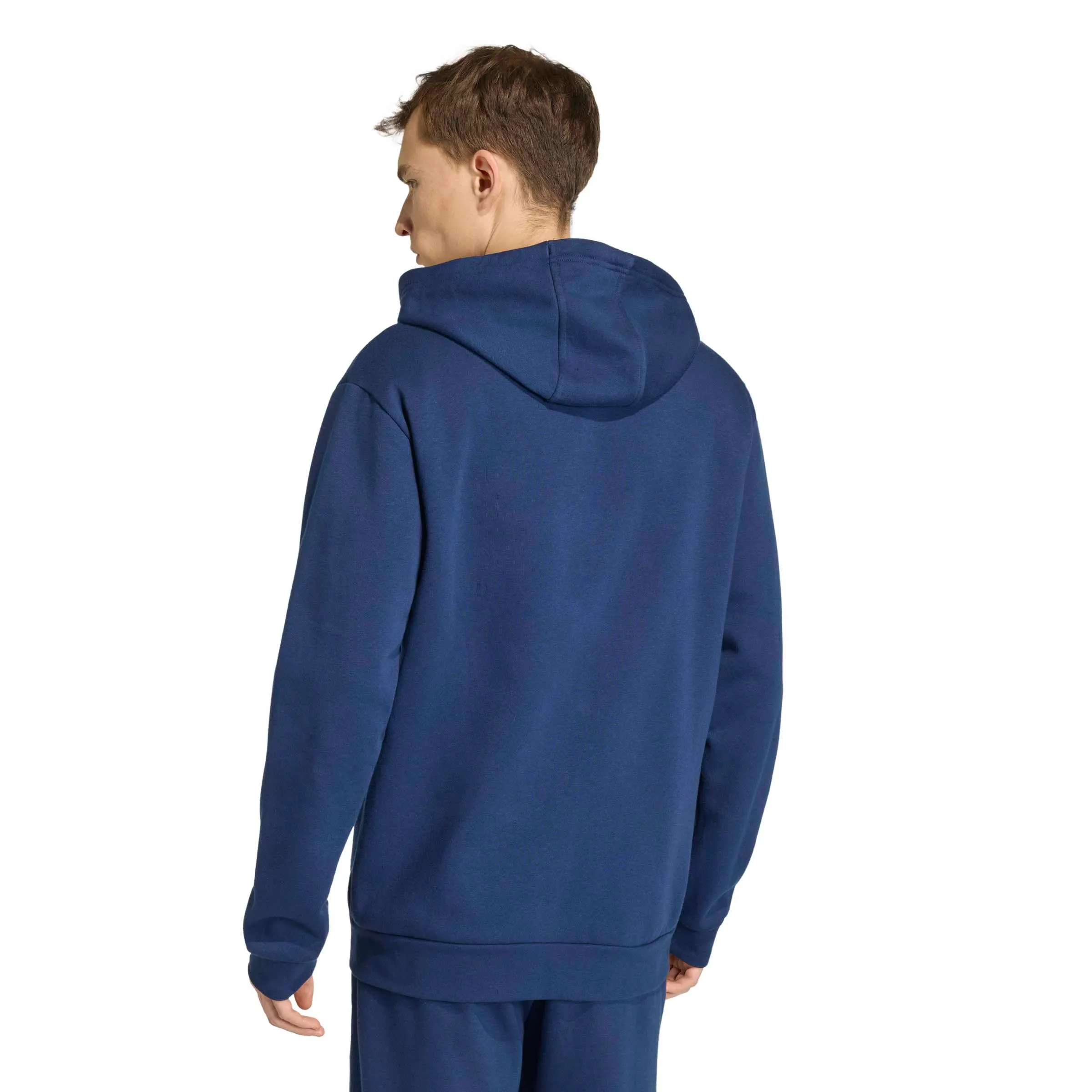 adidas Uomo Entrada26 Full Zip Hoodie Sweatshirt, Team Navy Blue 2/White, L - immagine 5