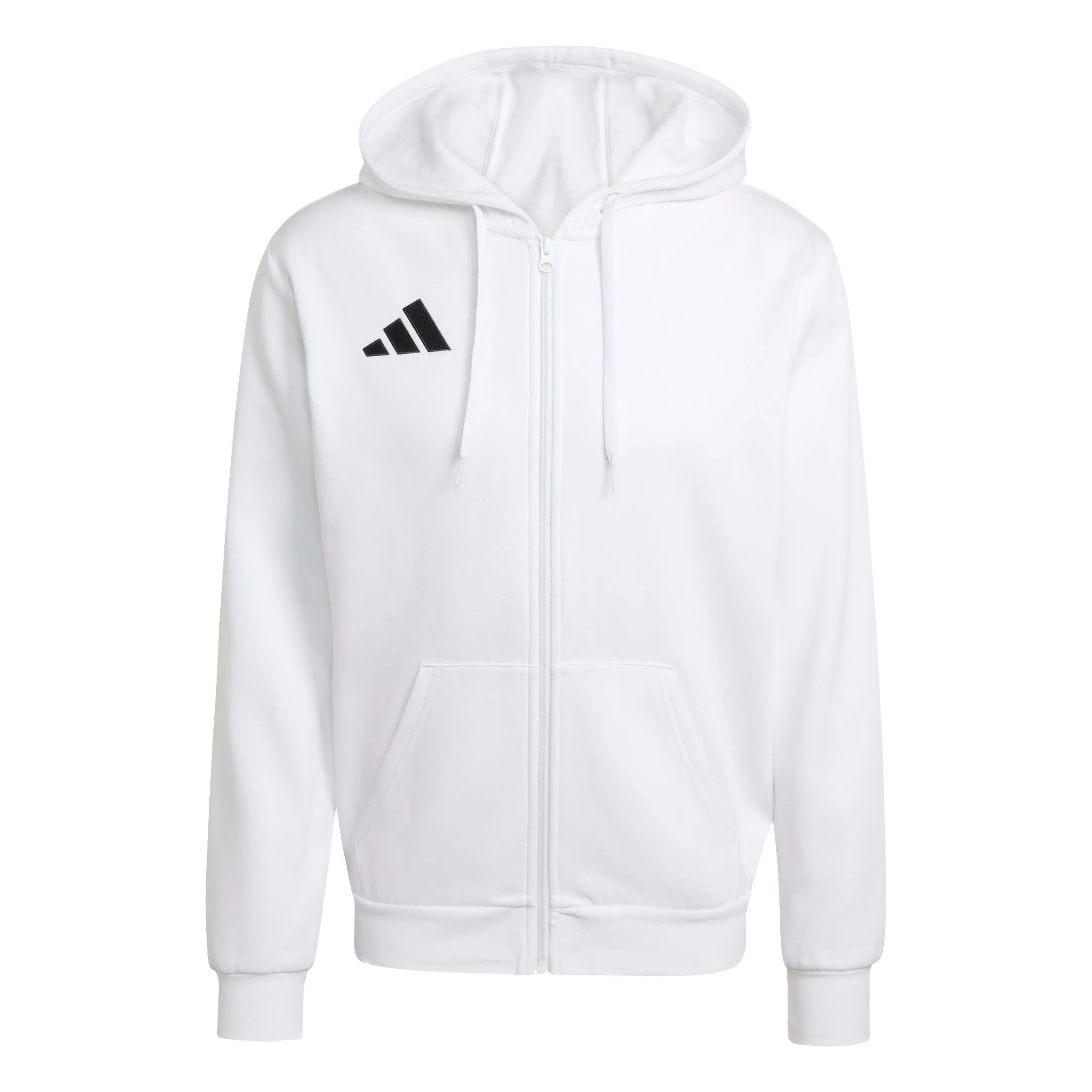 adidas Uomo Entrada26 Full Zip Hoodie Sweatshirt, White/Black, M - immagine 1