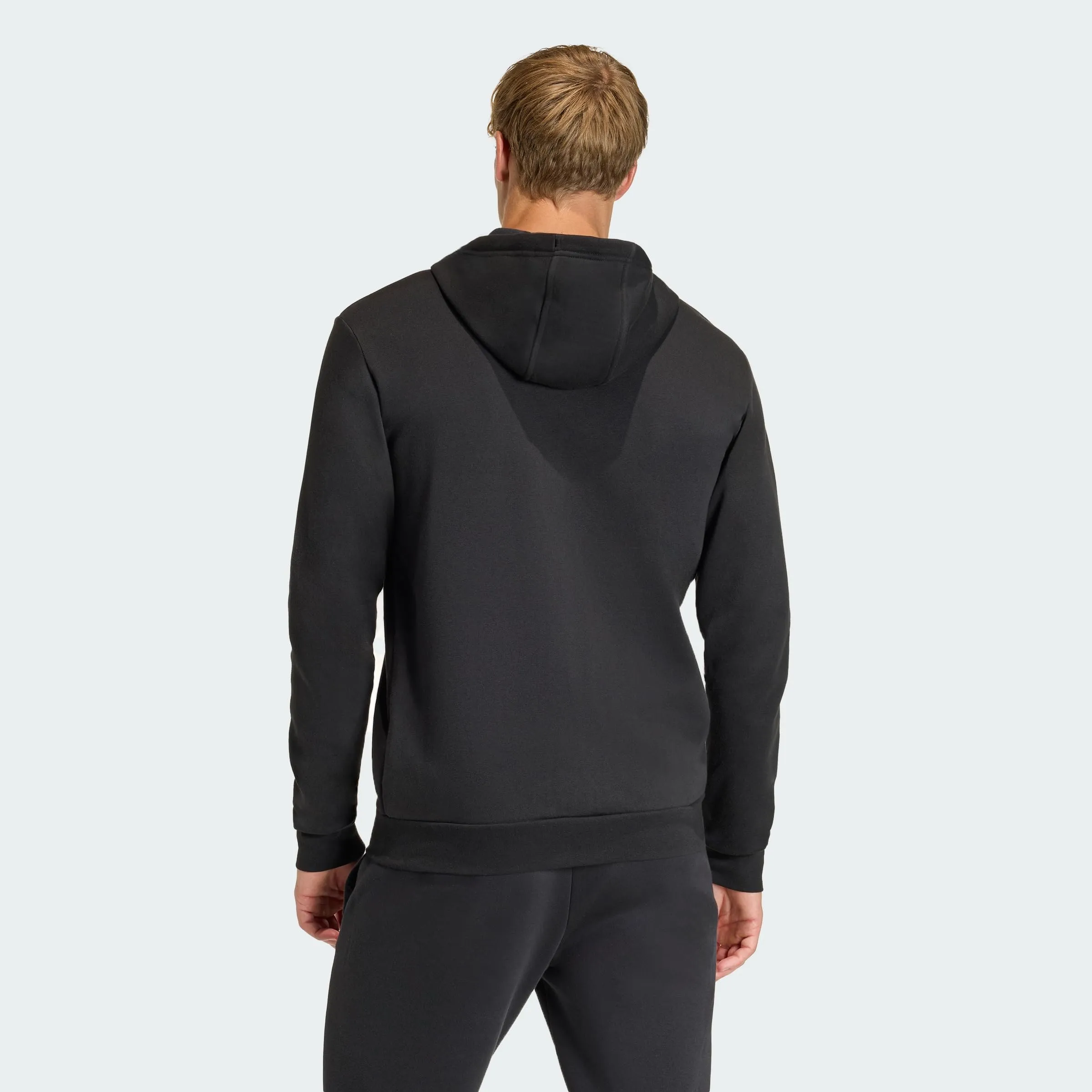 adidas Uomo Entrada26 Full Zip Hoodie Sweatshirt, Black/White, S - immagine 5