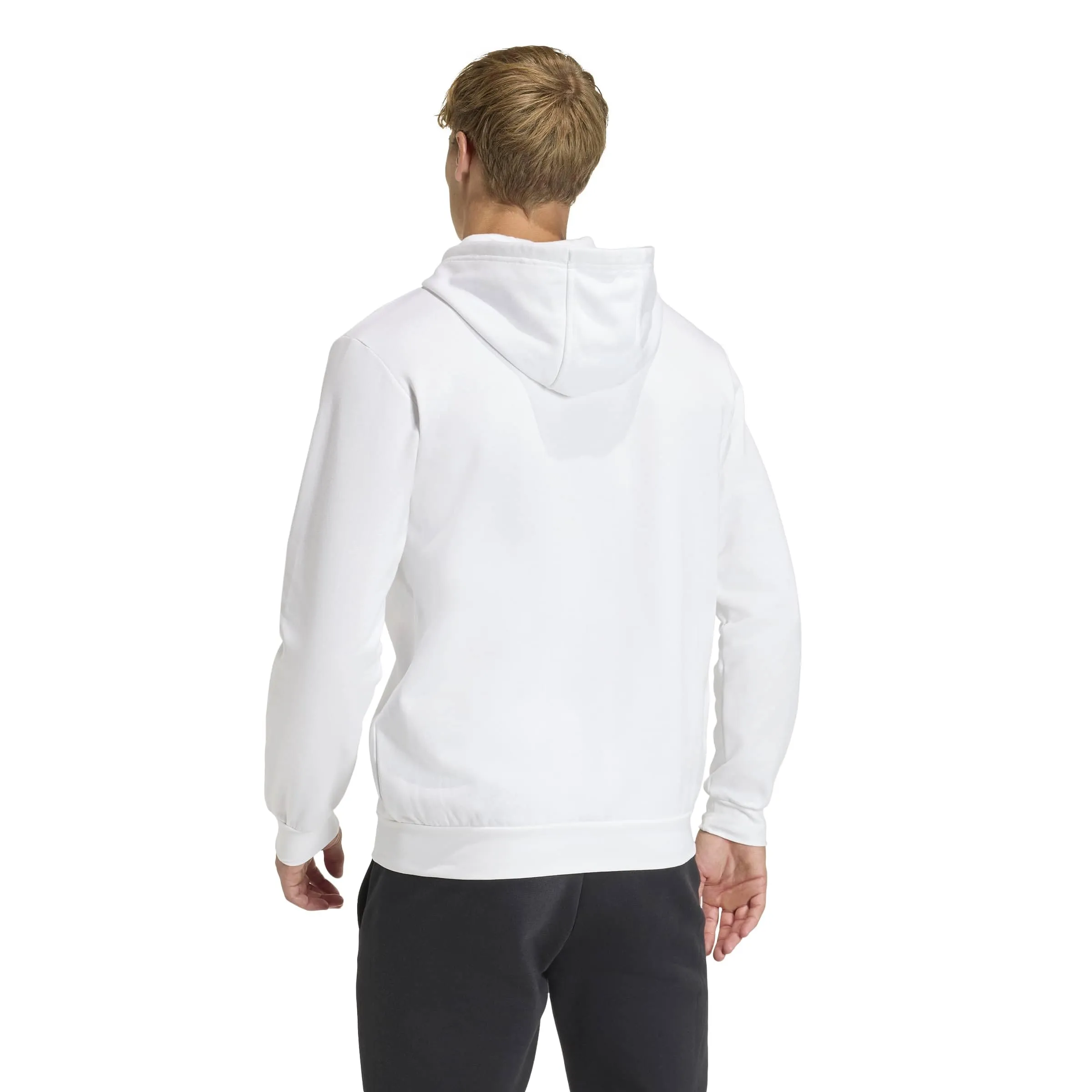 adidas Uomo Entrada26 Full Zip Hoodie Sweatshirt, White/Black, 3XL - immagine 2