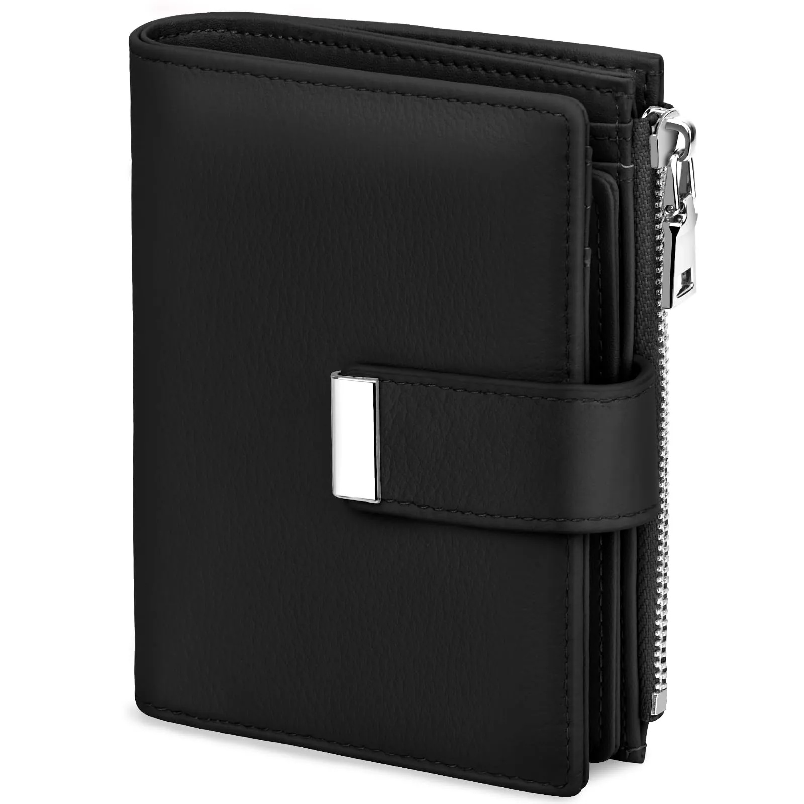 Faneam Cartera Pequeña Mujer de Piel, RFID, 12 Tarjetas y Caja Regalo - immagine 1