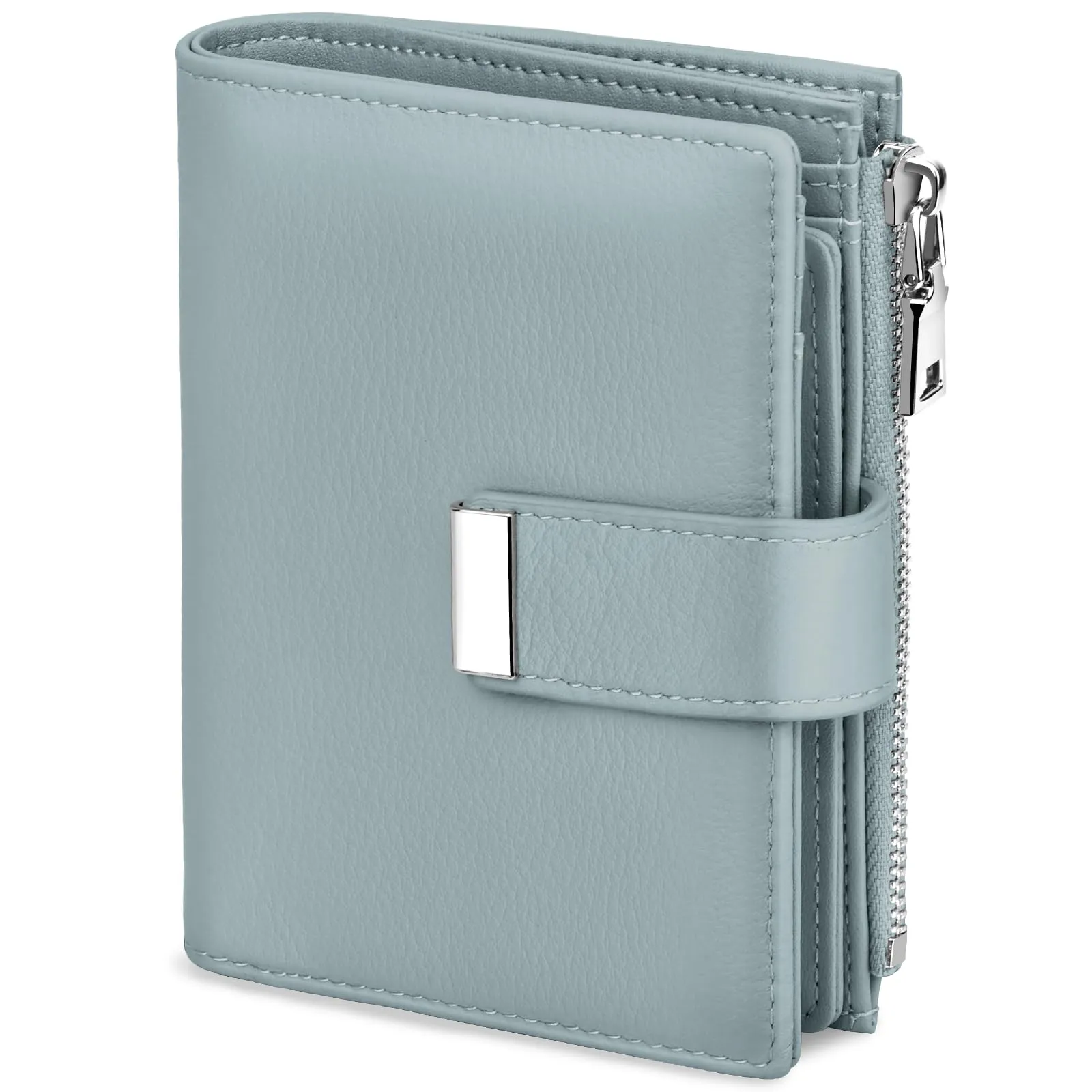 Faneam Cartera Pequeña Mujer de Piel, RFID, 12 Tarjetas y Caja Regalo - immagine 1