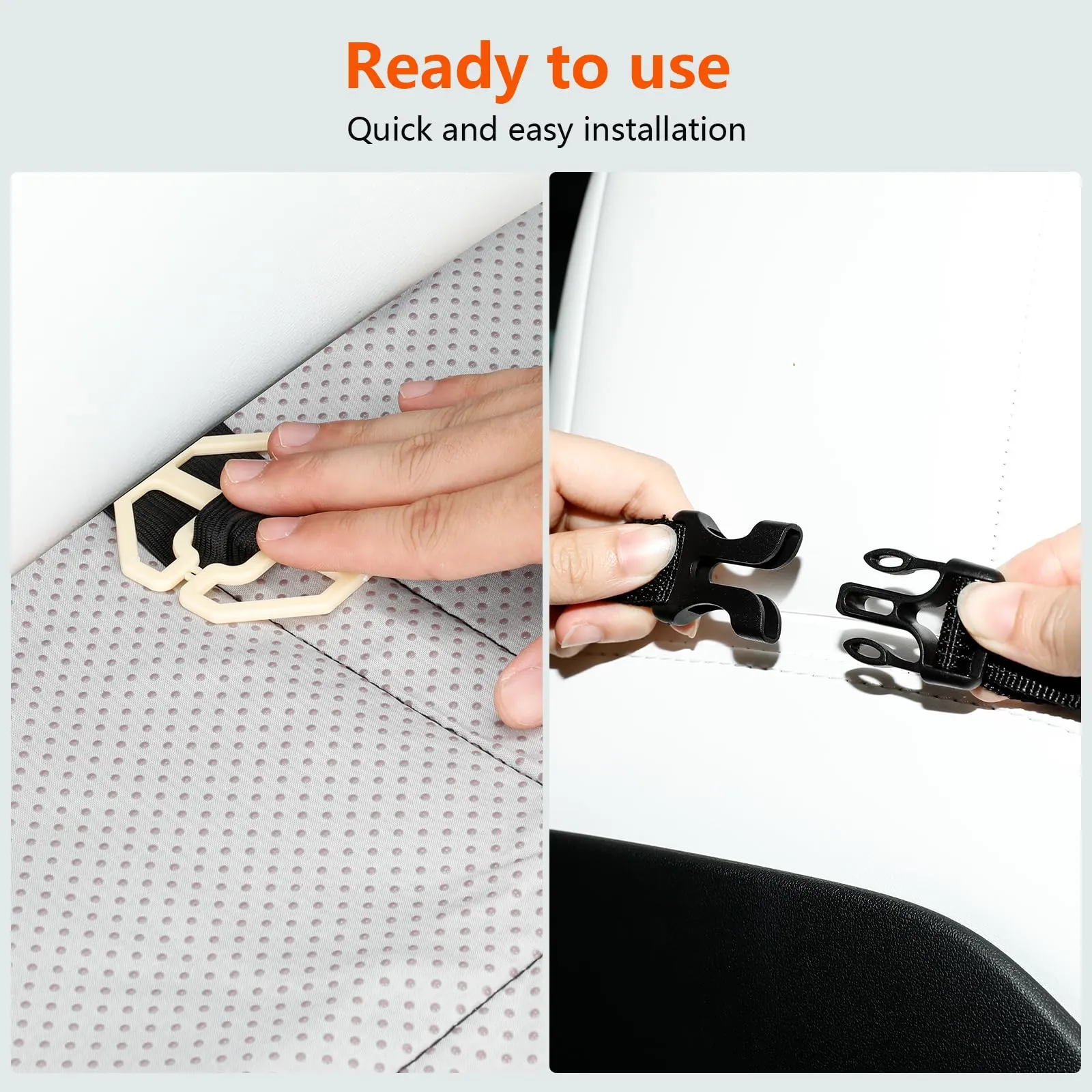 Cozary Protezione Sedile Auto – Impermeabile e Facile da Pulire, Protezione Sedile Posteriore per Seggiolino, Ovetto e Rialzo, con Tasche Portaoggetti - immagine 6